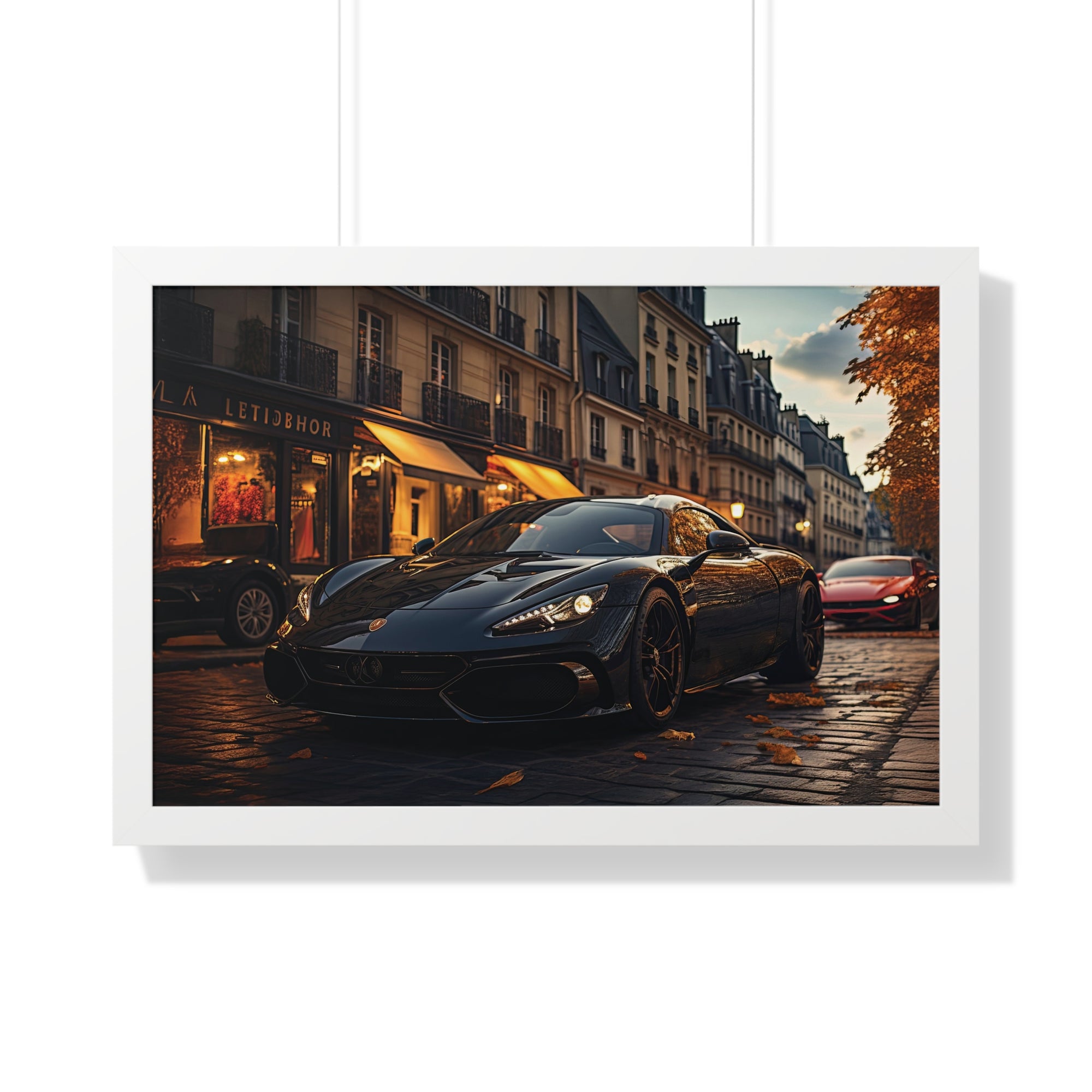 Moody Night Street Lamborghini Artwork