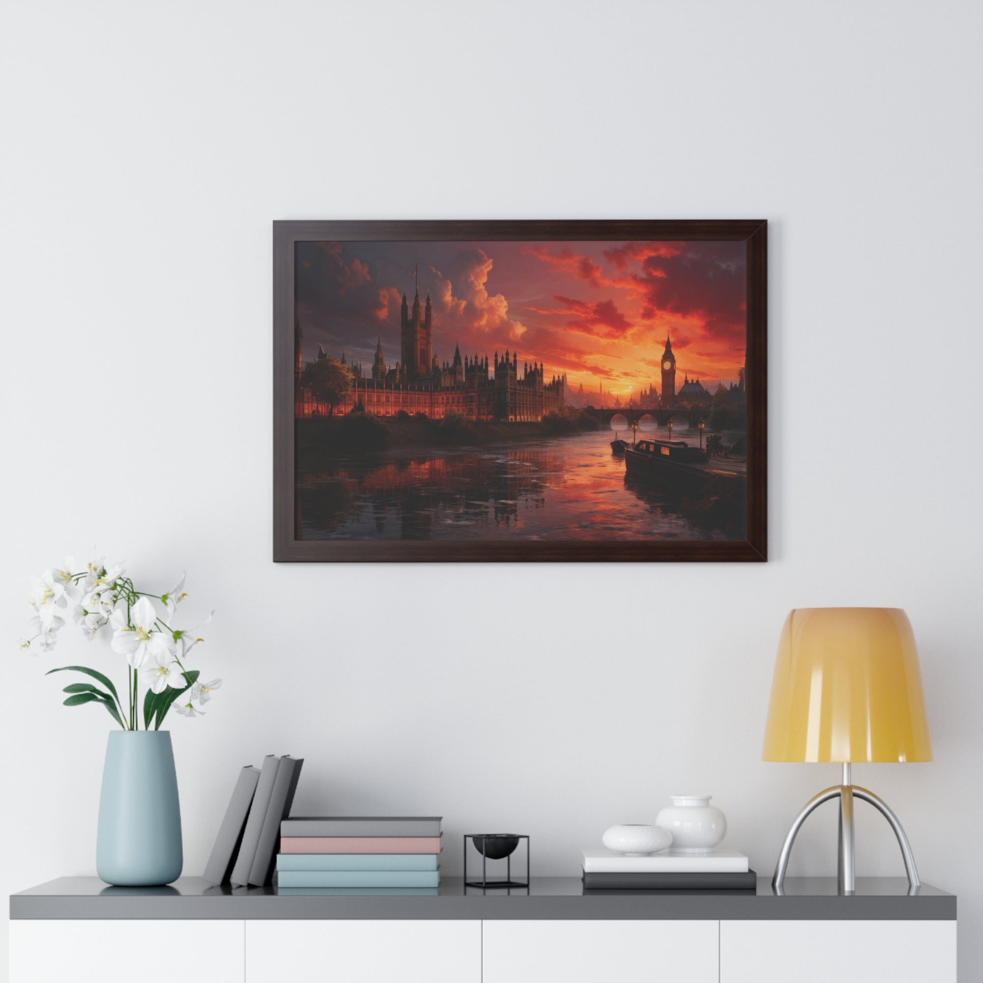 Twilight Majesty – London Parliament Sunset Wall Art