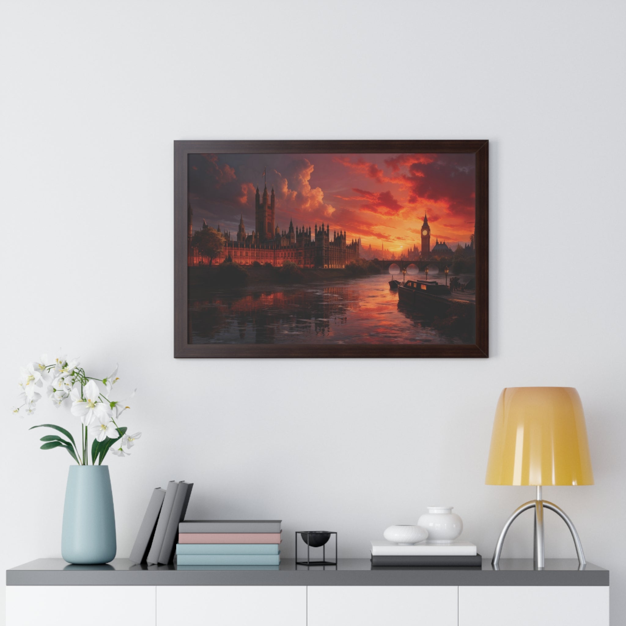 Twilight Majesty – London Parliament Sunset Wall Art
