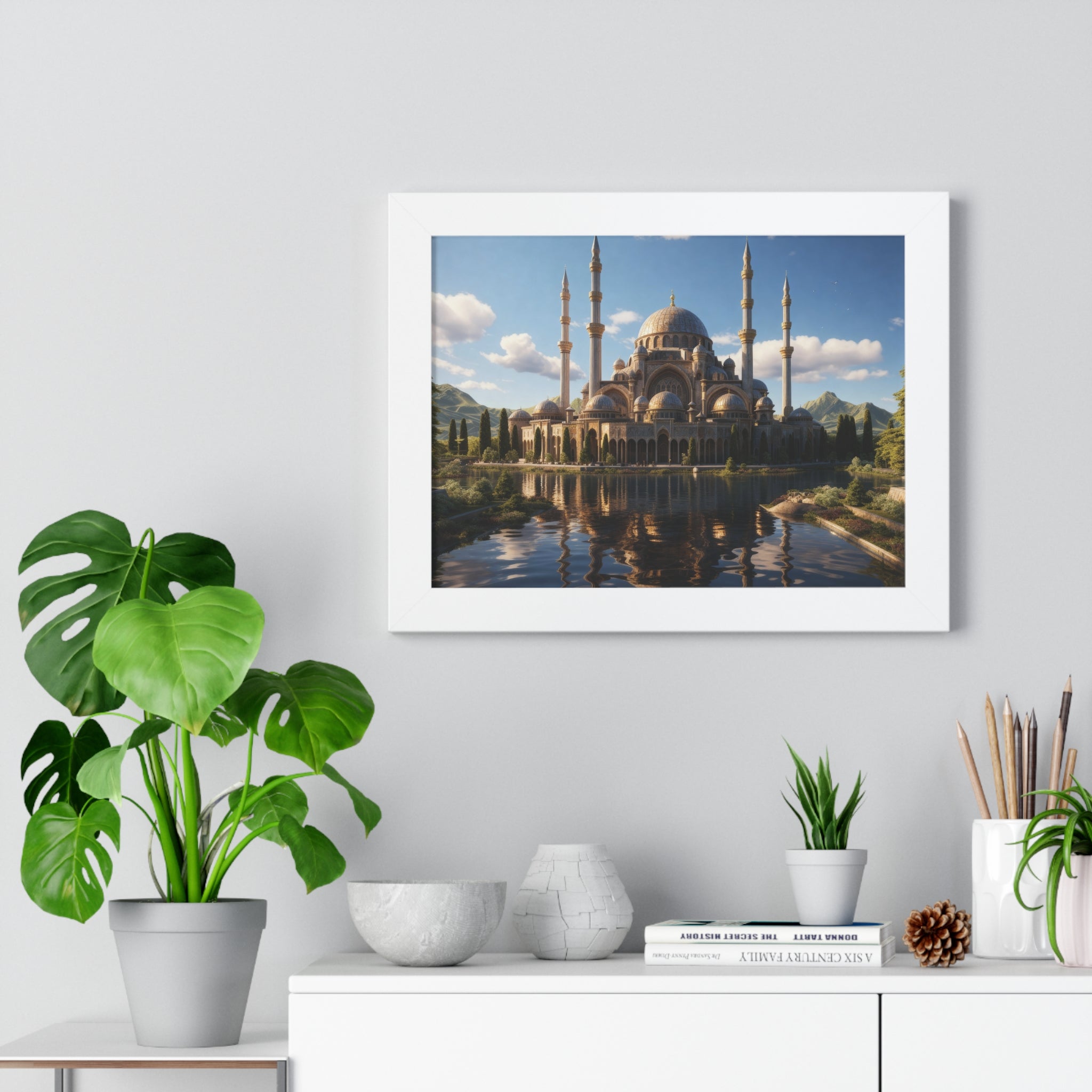 Sacred Horizon – Framed Mosque Reflections Wall Art