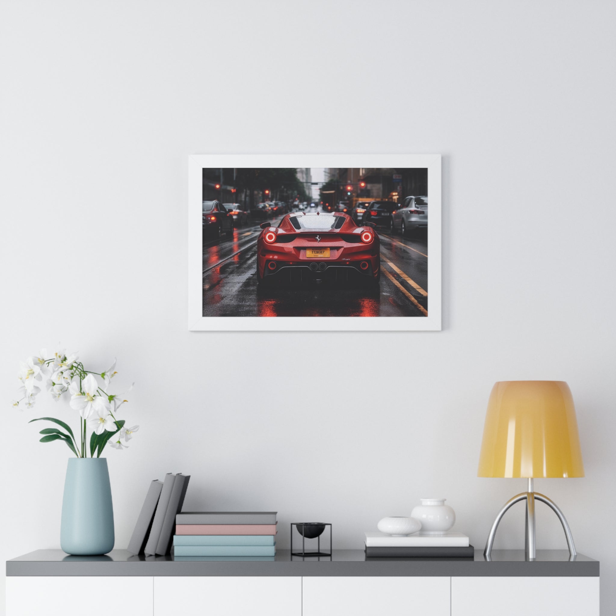 Ferrari F50- on City Streets with Rain