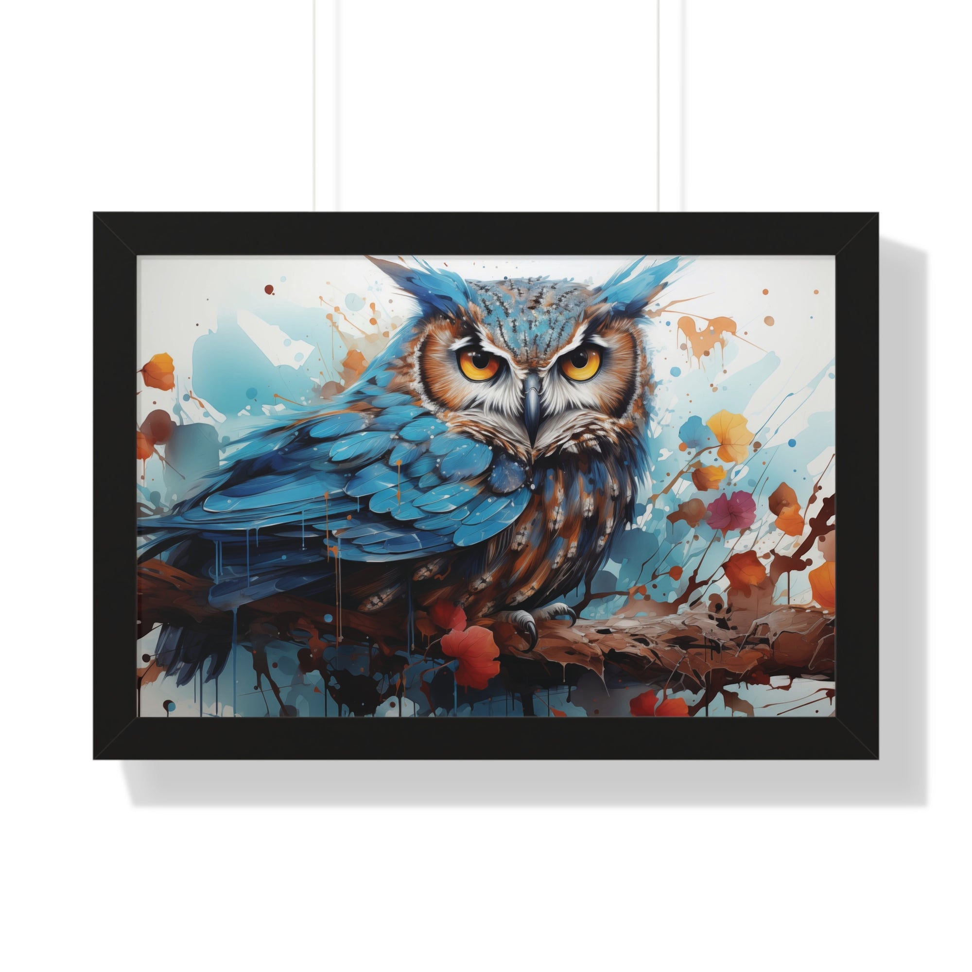 Midnight Majesty — Blue Owl Abstract Wall Art 🦉