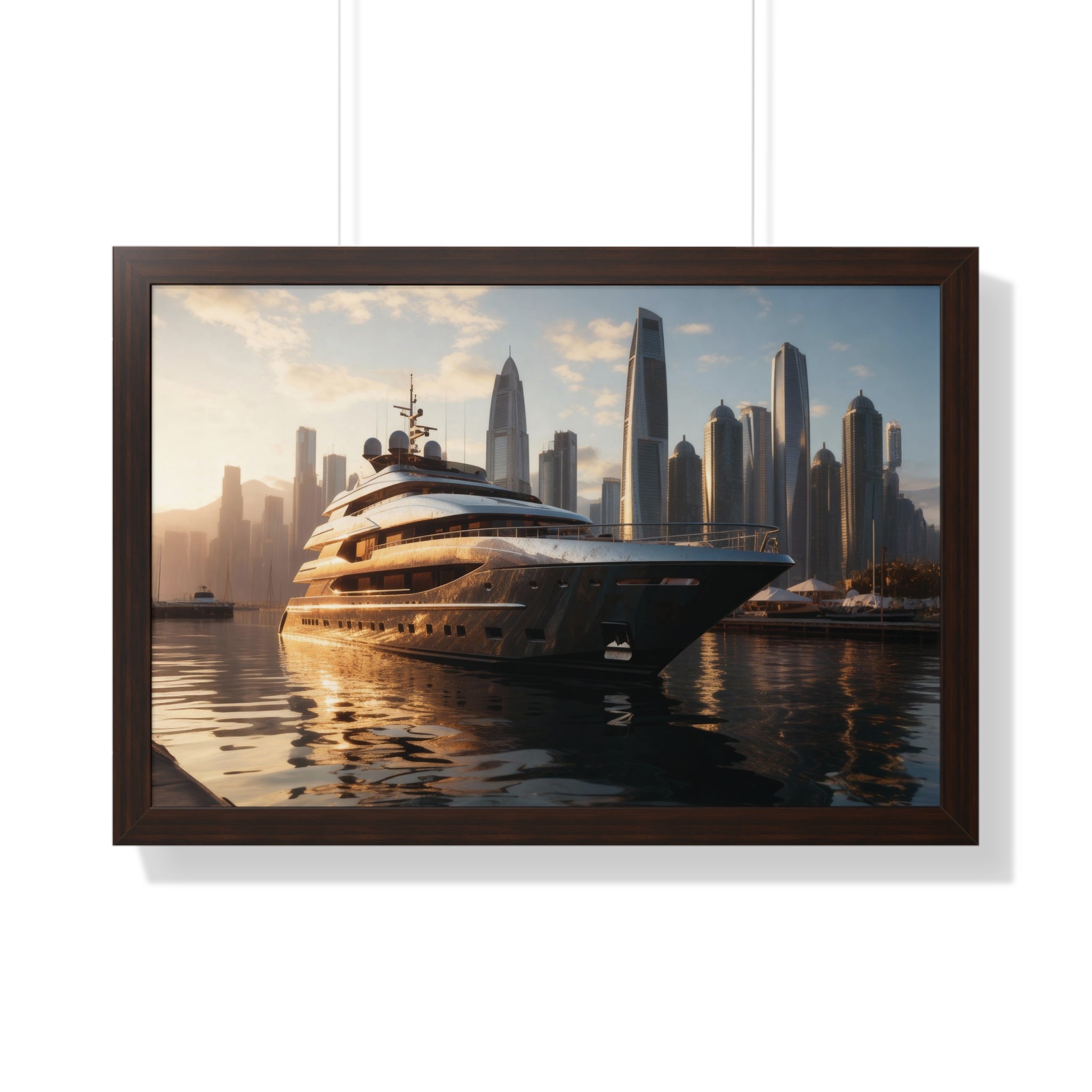 Sunset Reflections – Framed Nautical Wall Art for Luxury Space