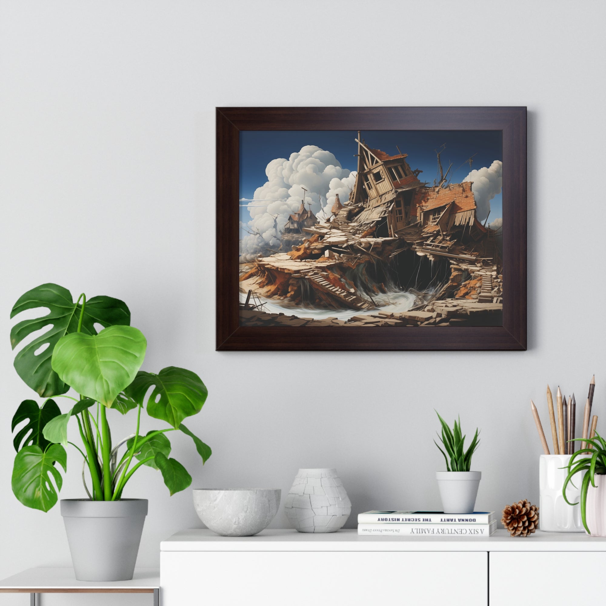 Fallen Haven – Surreal Ruins Wall Art