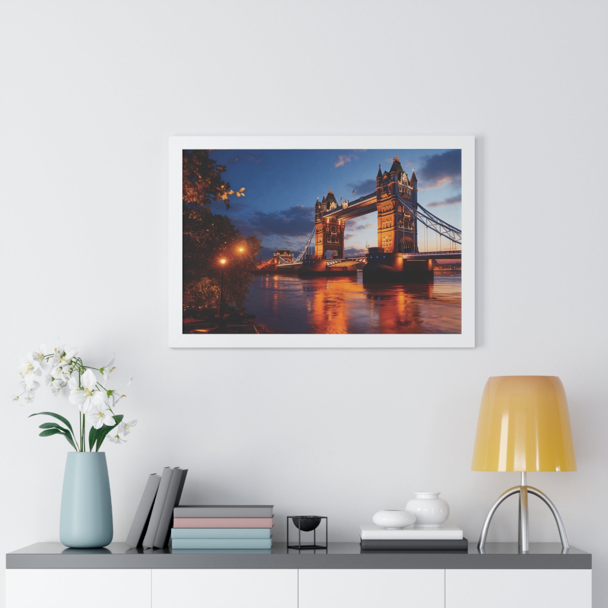 City Lights, London Nights – Tower Bridge Framed Art