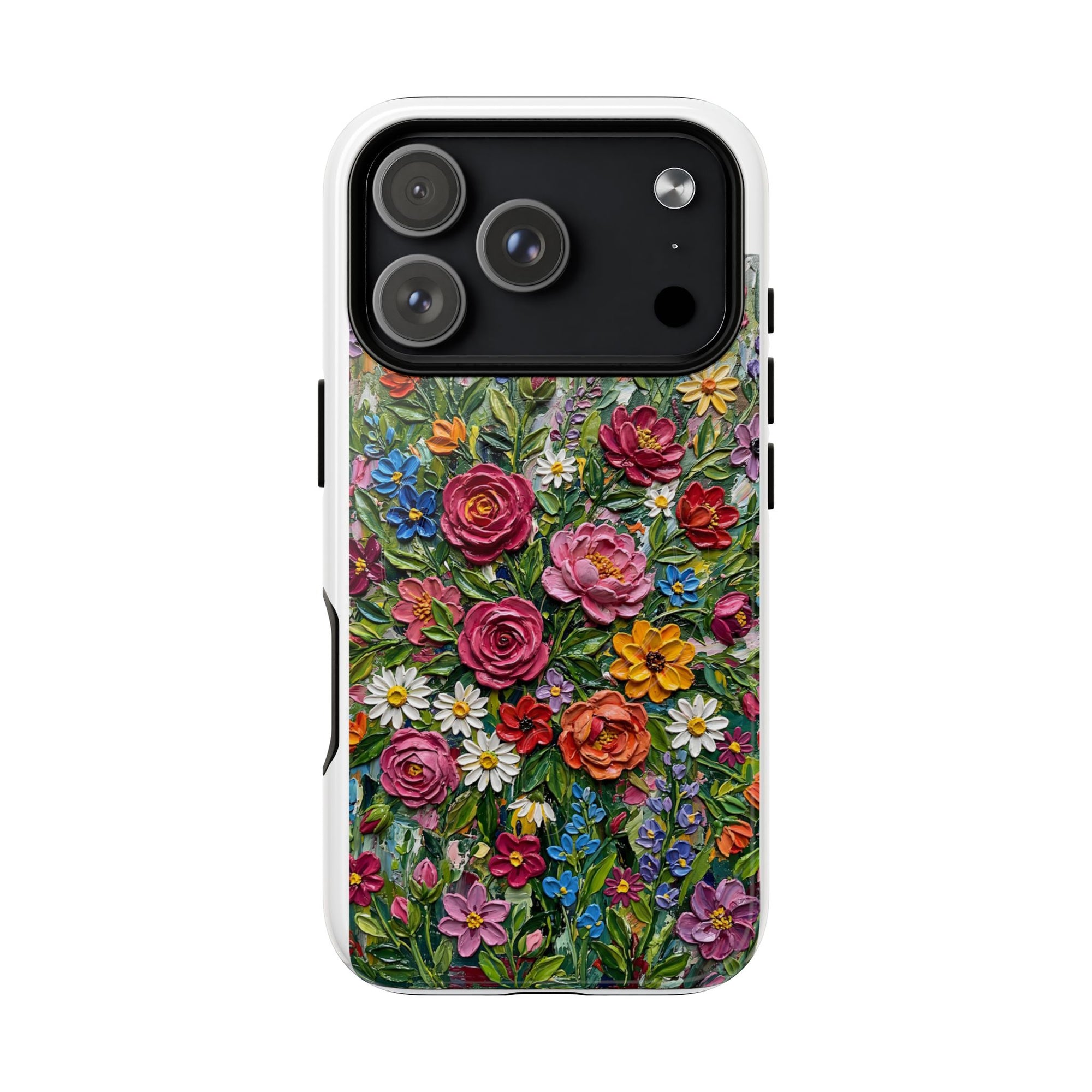 Painted Textured Style Floral Garden iPhone Case (MagSafe®)