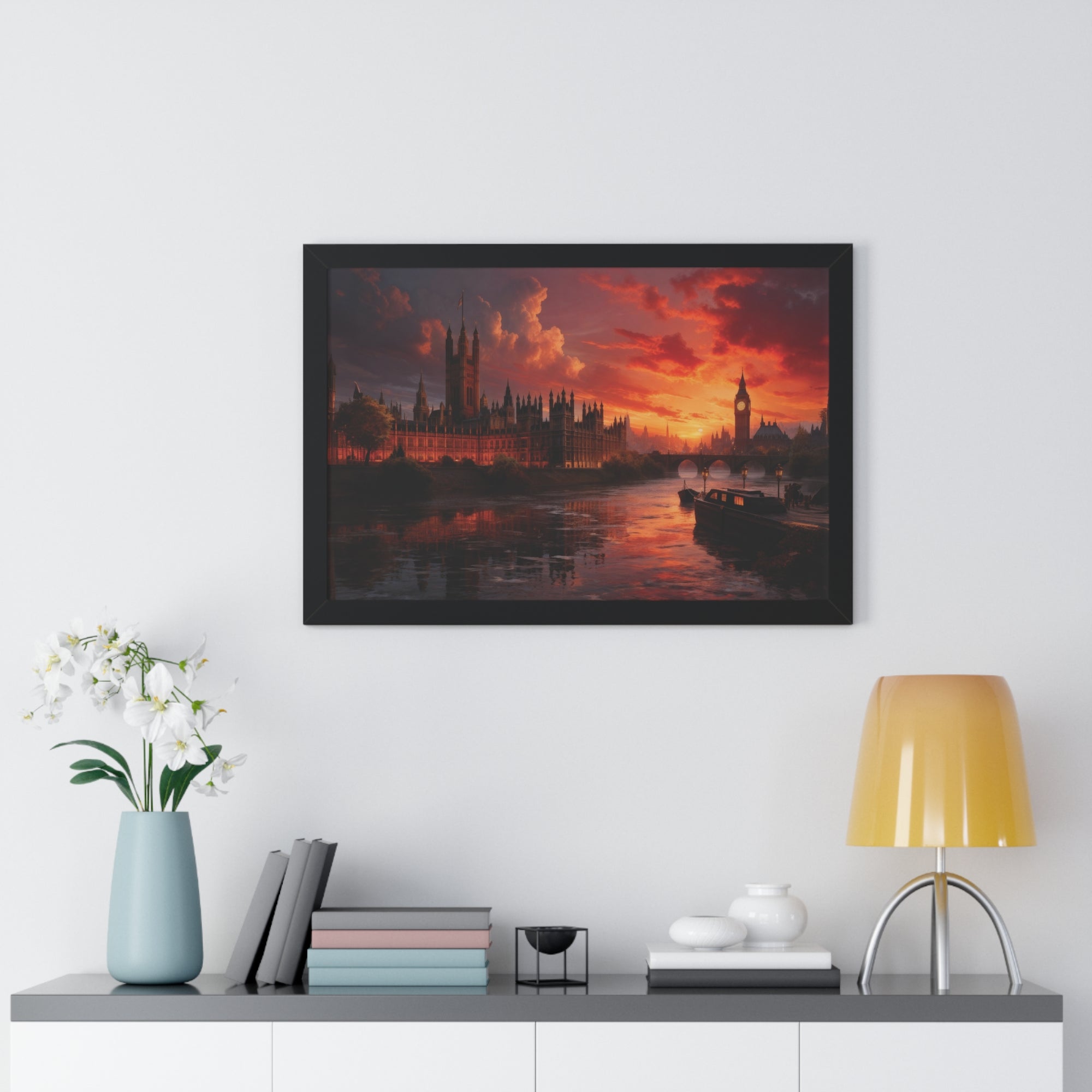 Twilight Majesty – London Parliament Sunset Wall Art