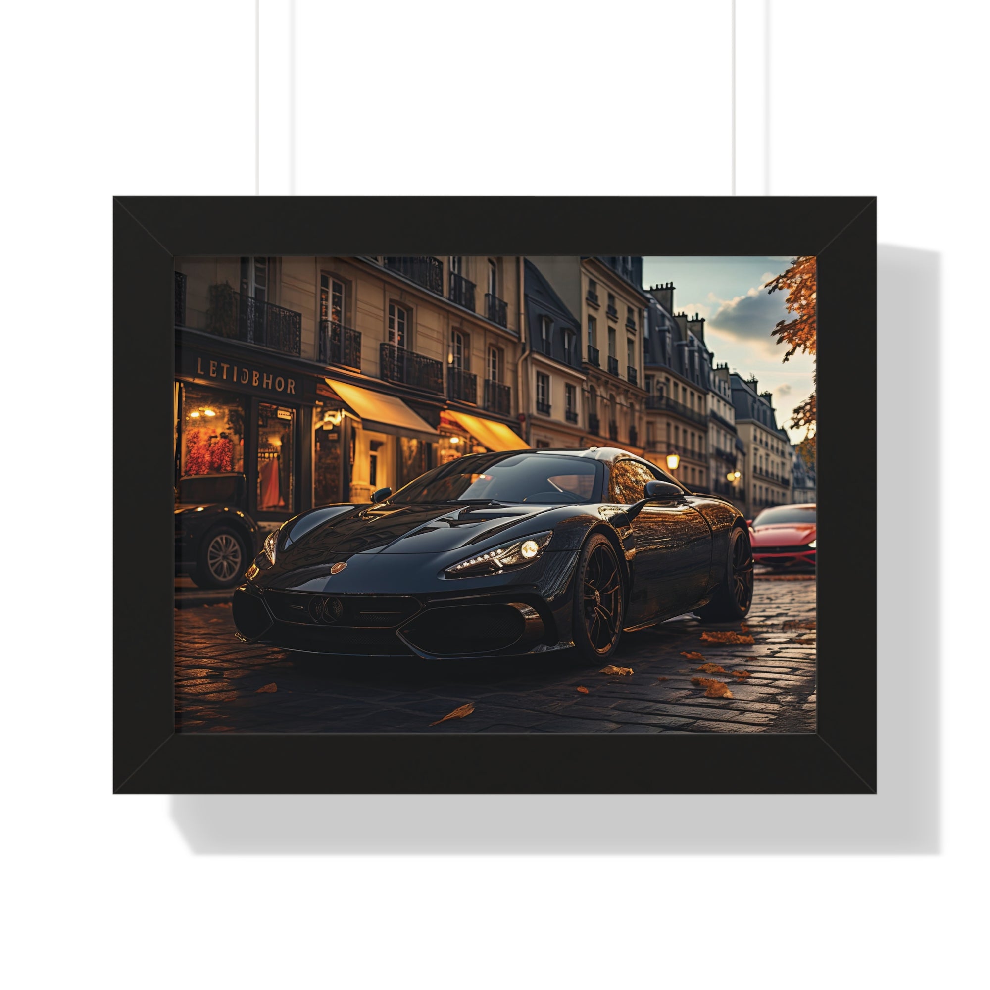 Moody Night Street Lamborghini Artwork