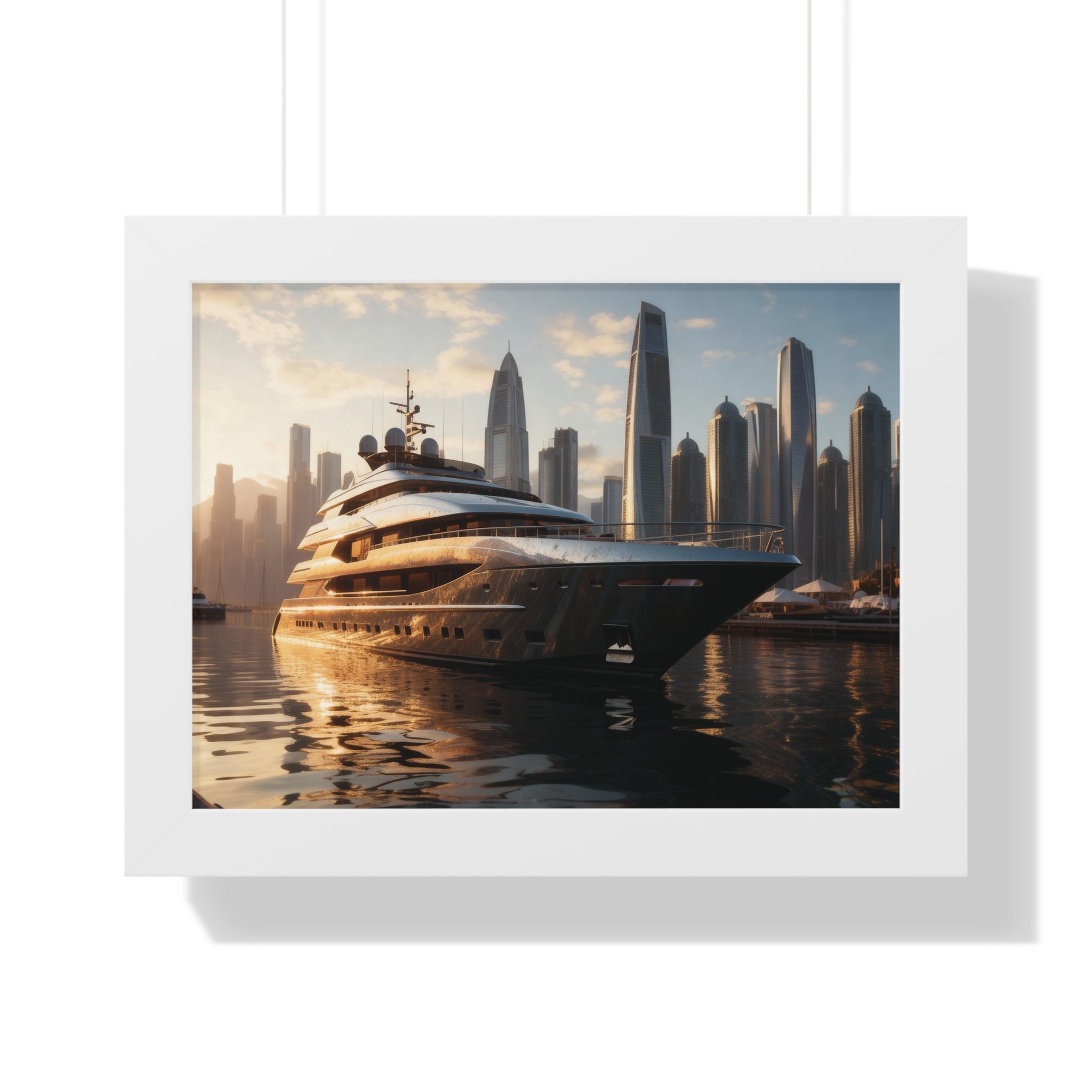 Sunset Reflections – Framed Nautical Wall Art for Luxury Space