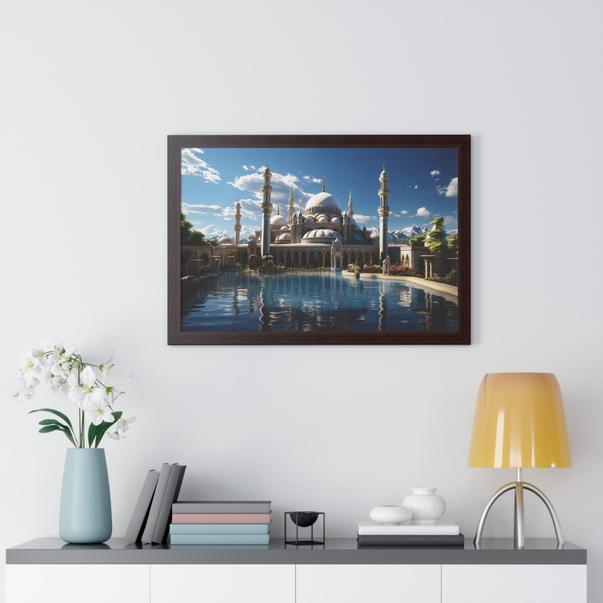 Palace of Reflections – Grand Mosque Framed Wall Art