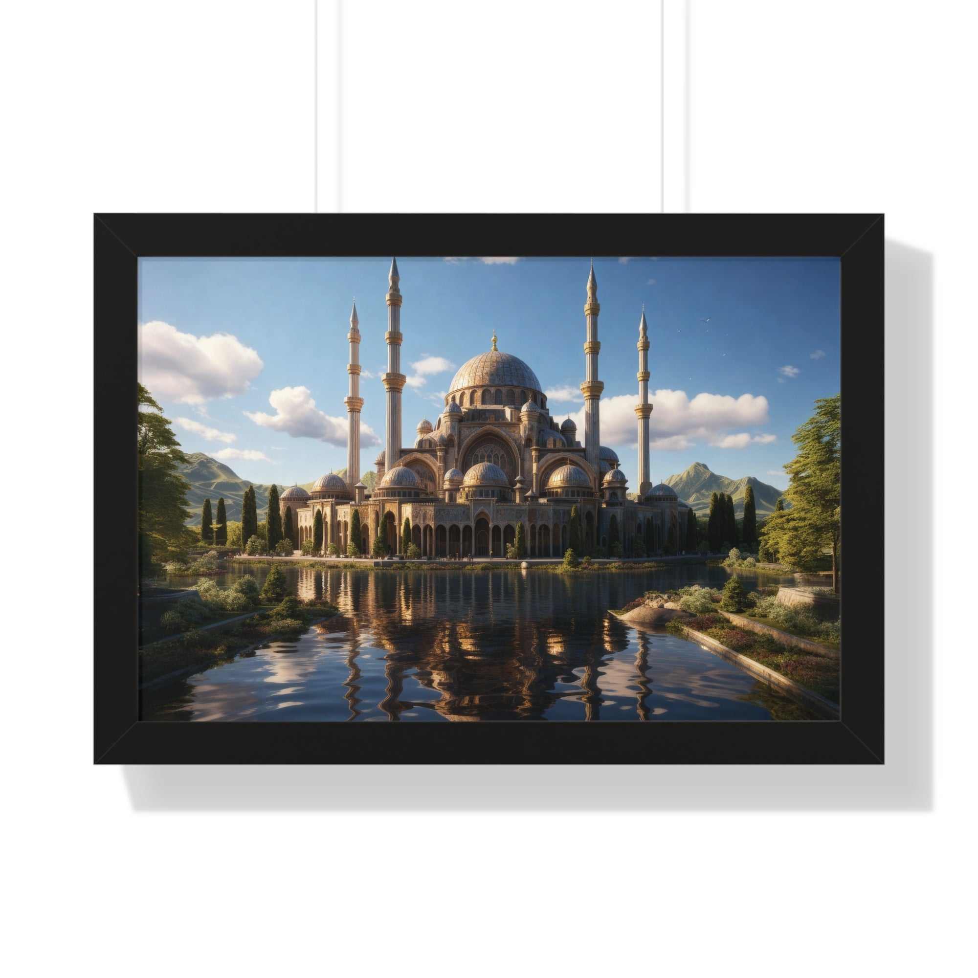 Sacred Horizon – Framed Mosque Reflections Wall Art