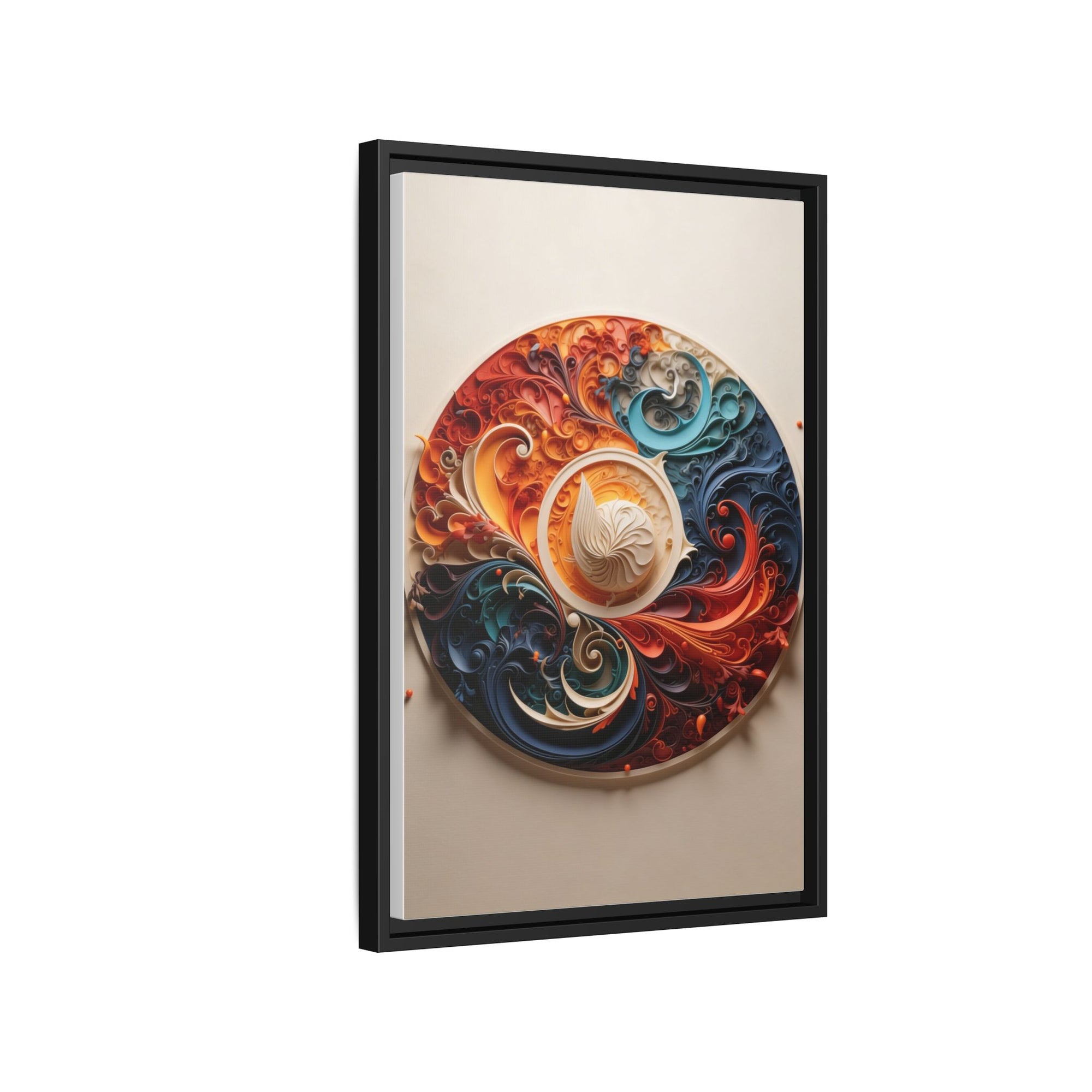 Circular Abstract Wall Art – Vibrant Swirl Design for Modern Interiors