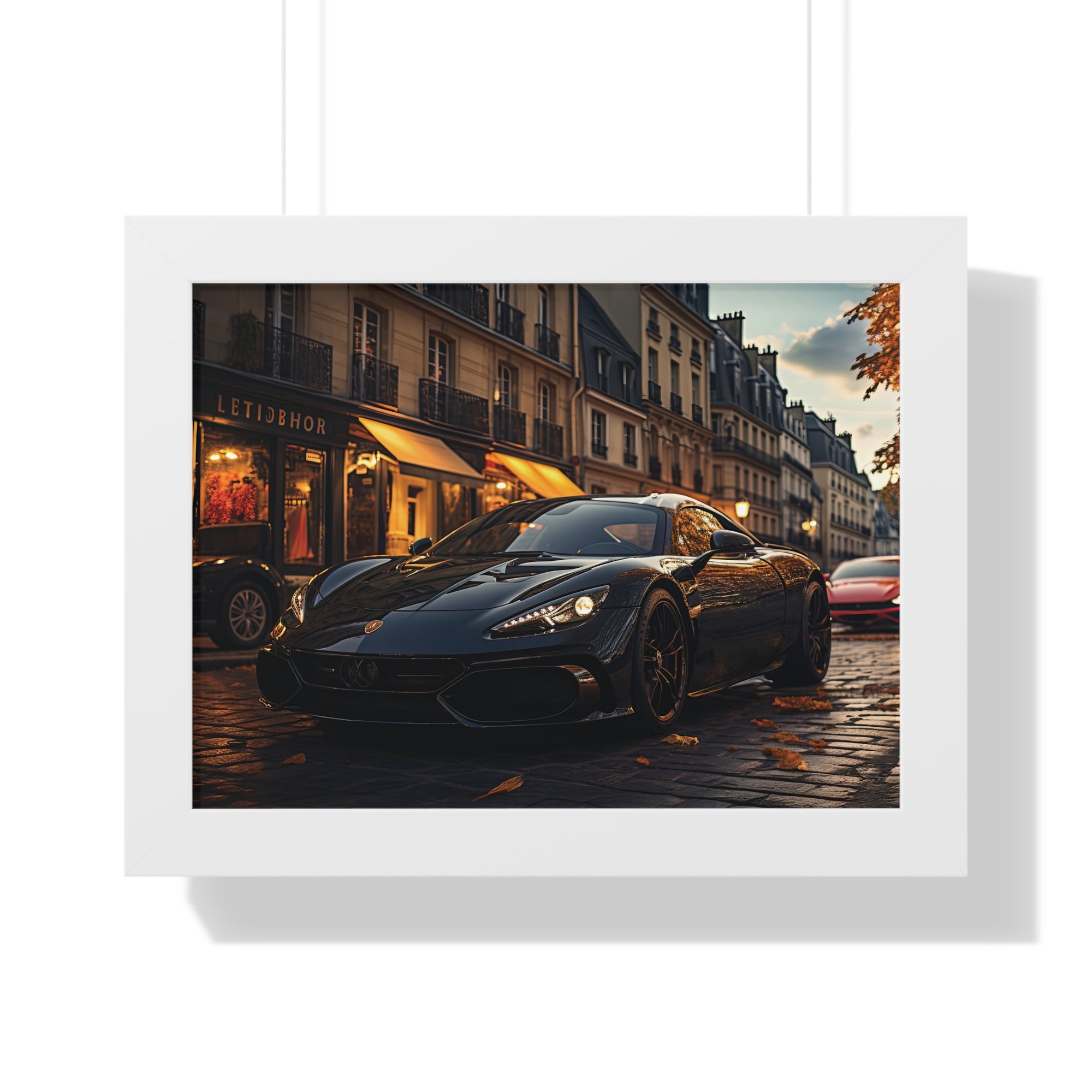 Moody Night Street Lamborghini Artwork