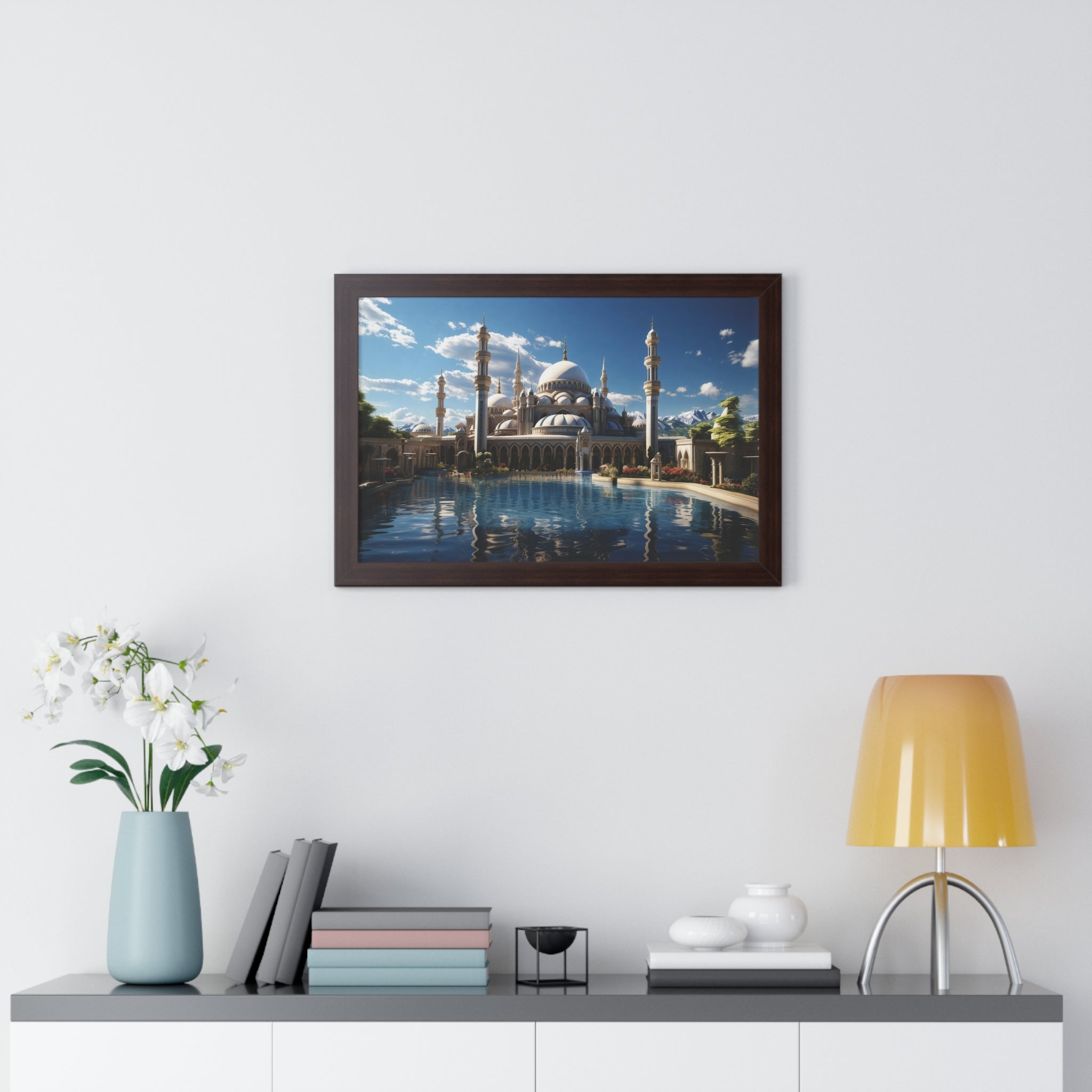 Palace of Reflections – Grand Mosque Framed Wall Art