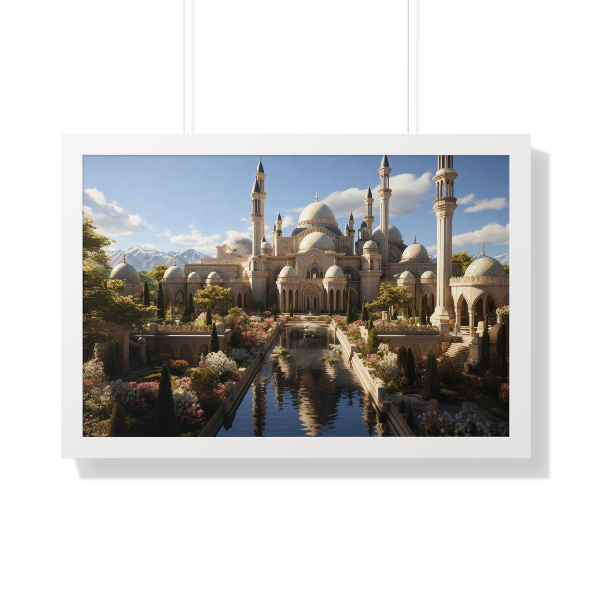 Palace of Stillness – Framed Islamic Garden Reflections Wall Art
