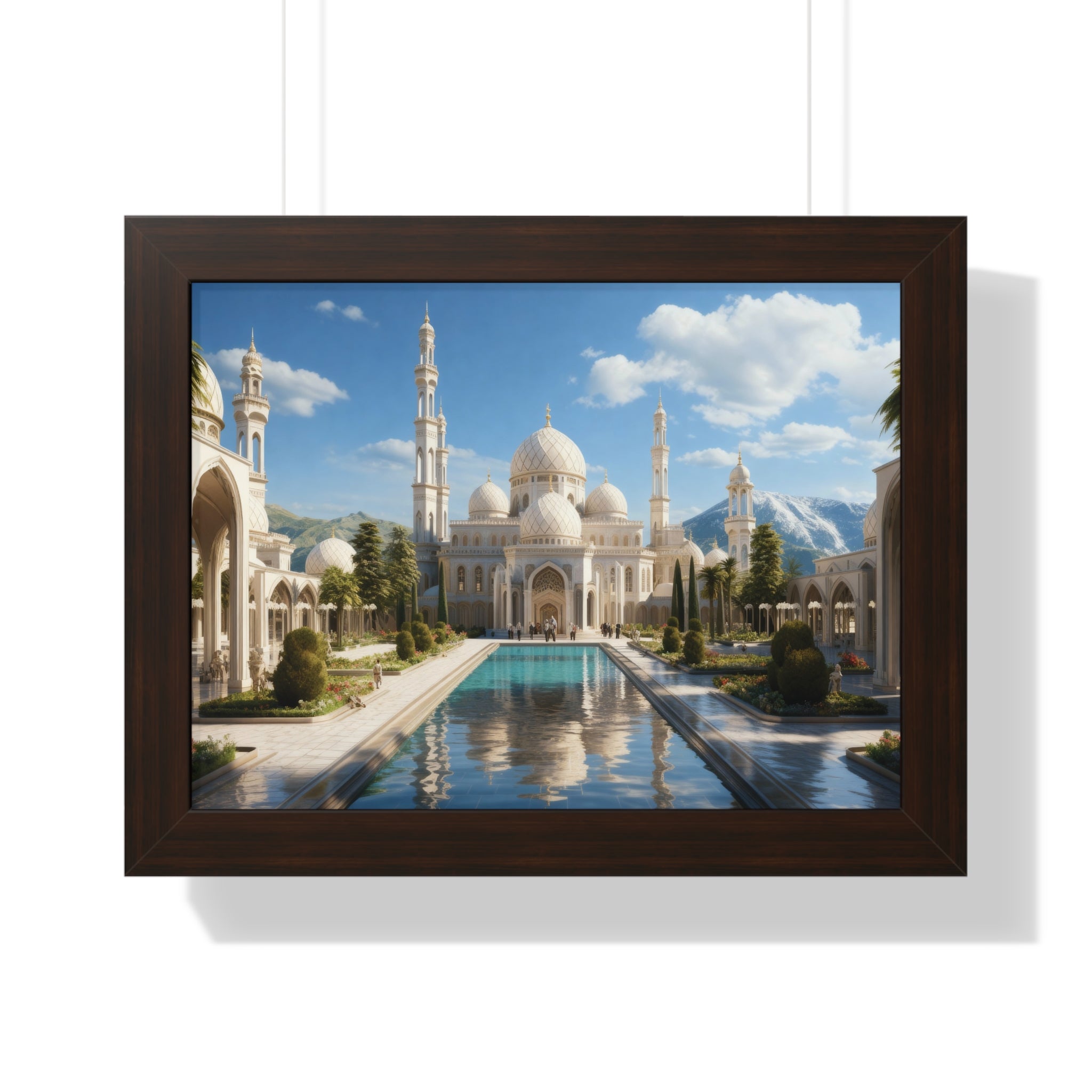 Garden of Reverence – Framed Mosque Reflections Wall Art