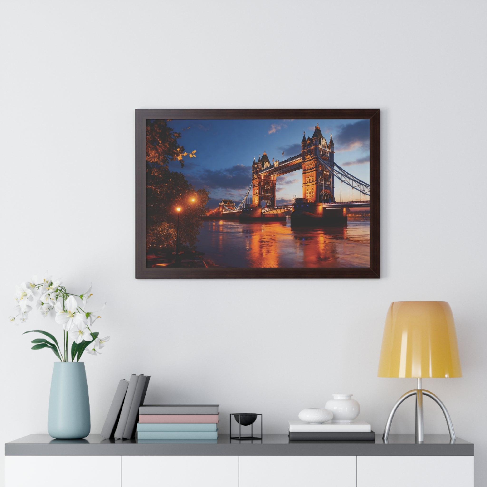 City Lights, London Nights – Tower Bridge Framed Art