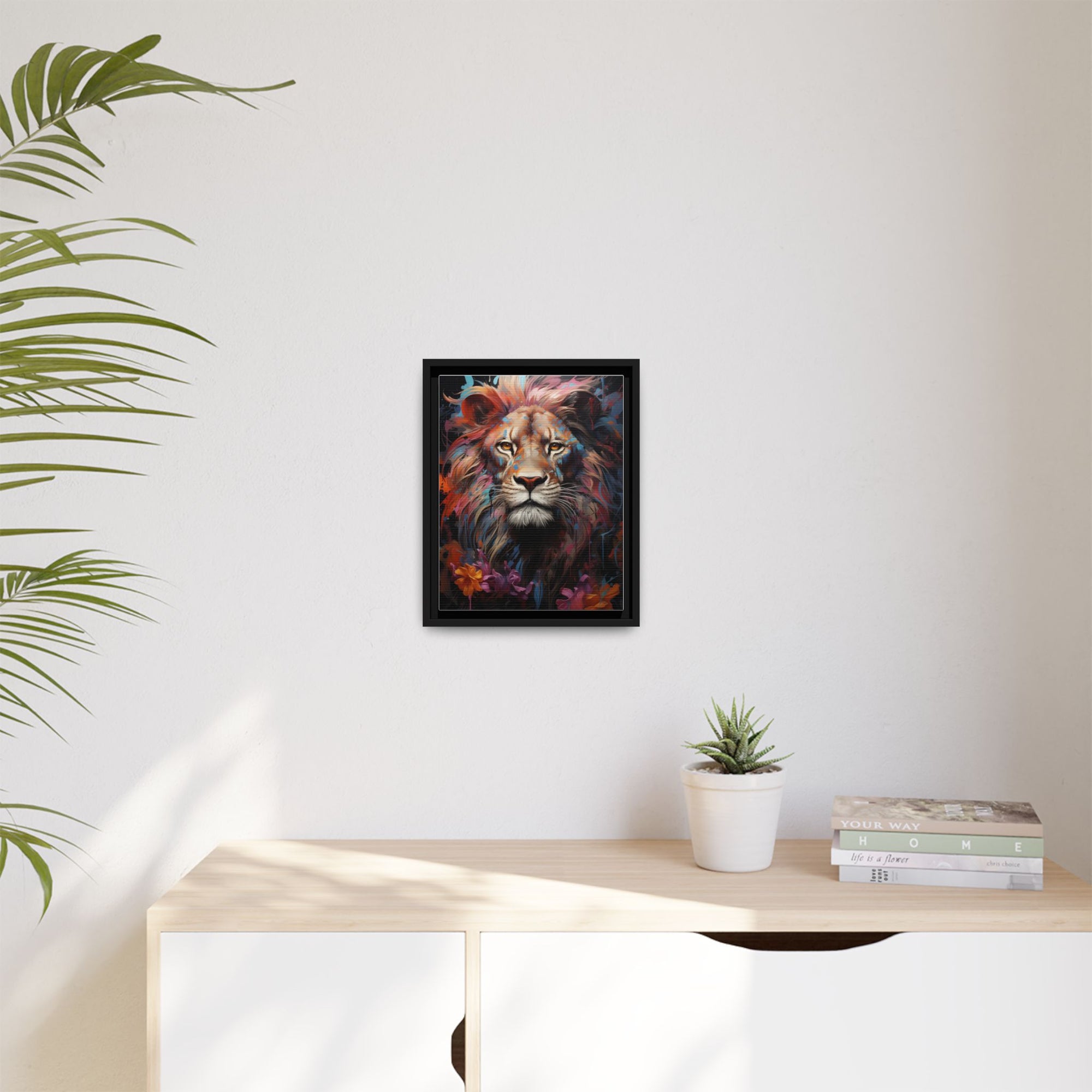 Majestic Jungle King – Abstract Color Splash Canvas