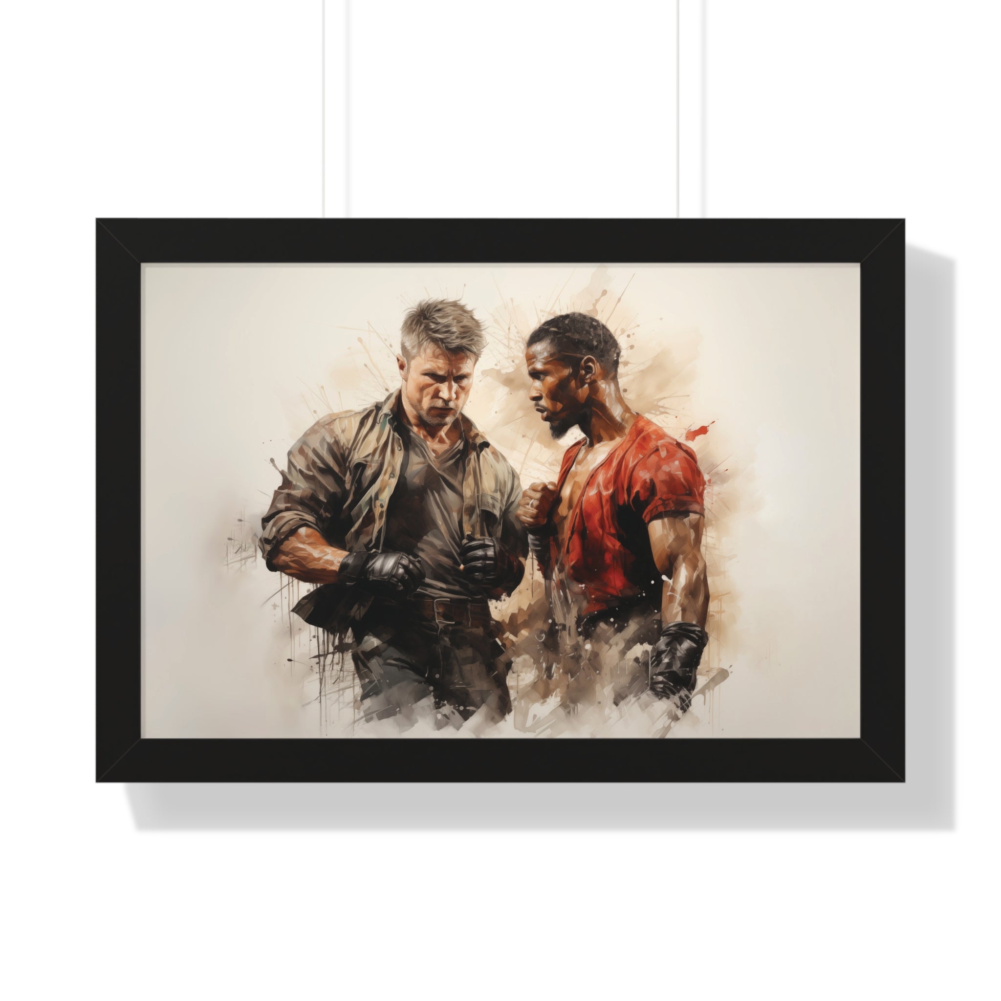 Face-Off – Framed Masculine Tension Wall Art