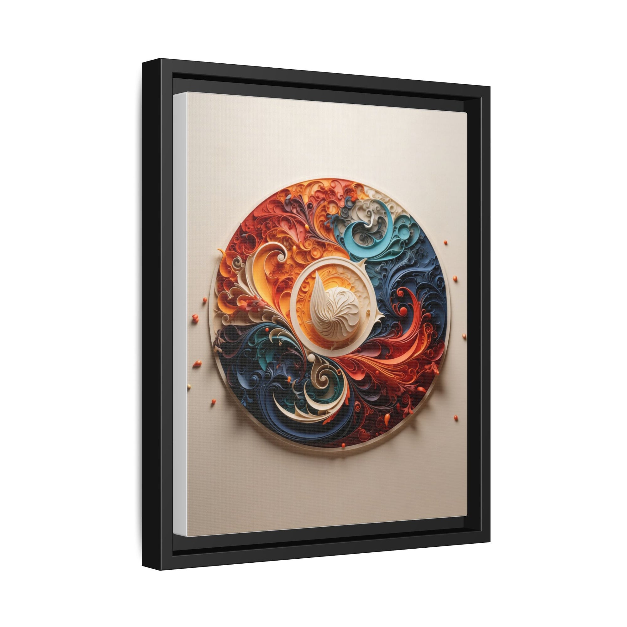 Circular Abstract Wall Art – Vibrant Swirl Design for Modern Interiors