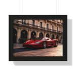 Framed Ferrari F50 – Red Icon in Horizontal Display