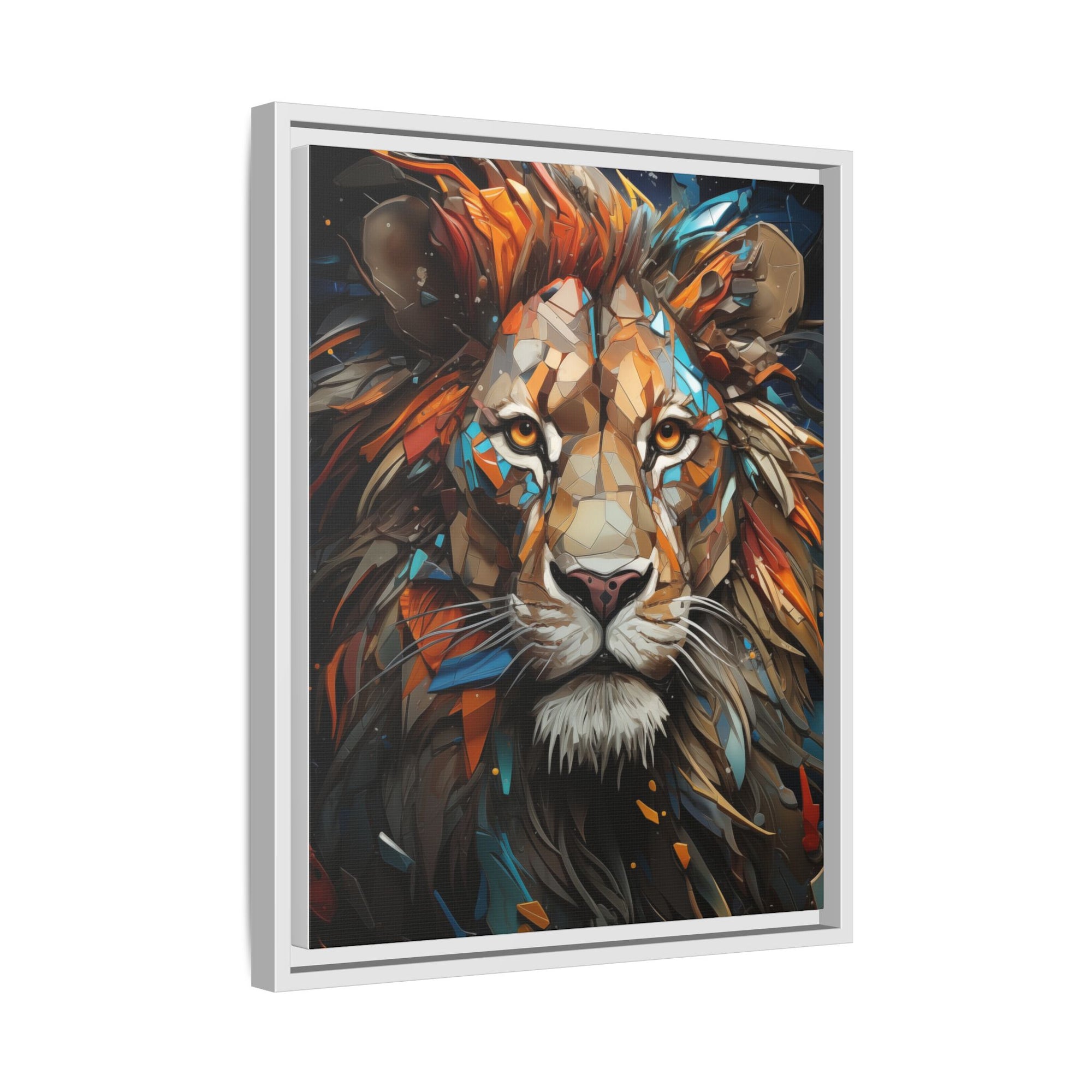 Color Splash Lion Face Canvas