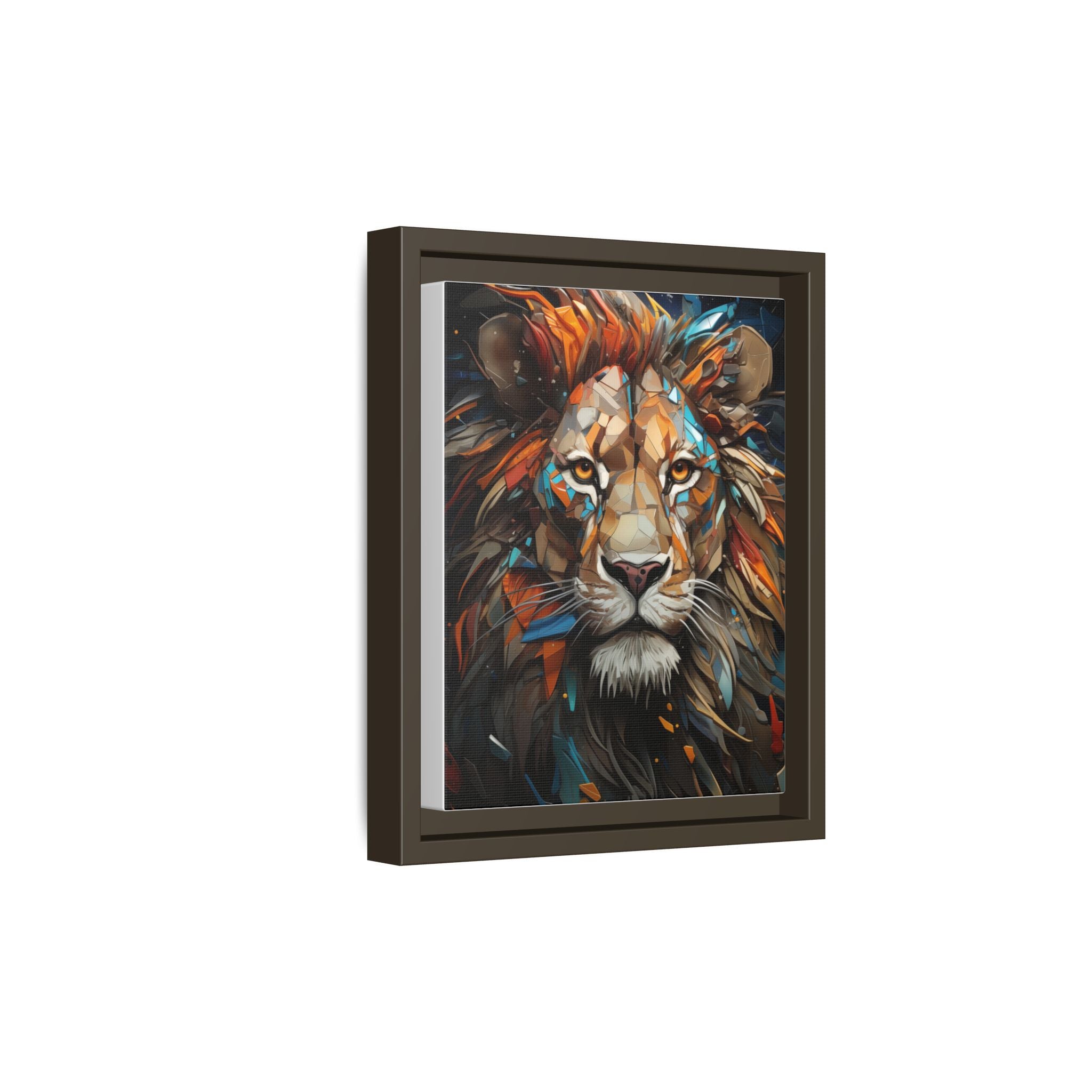 Color Splash Lion Face Canvas