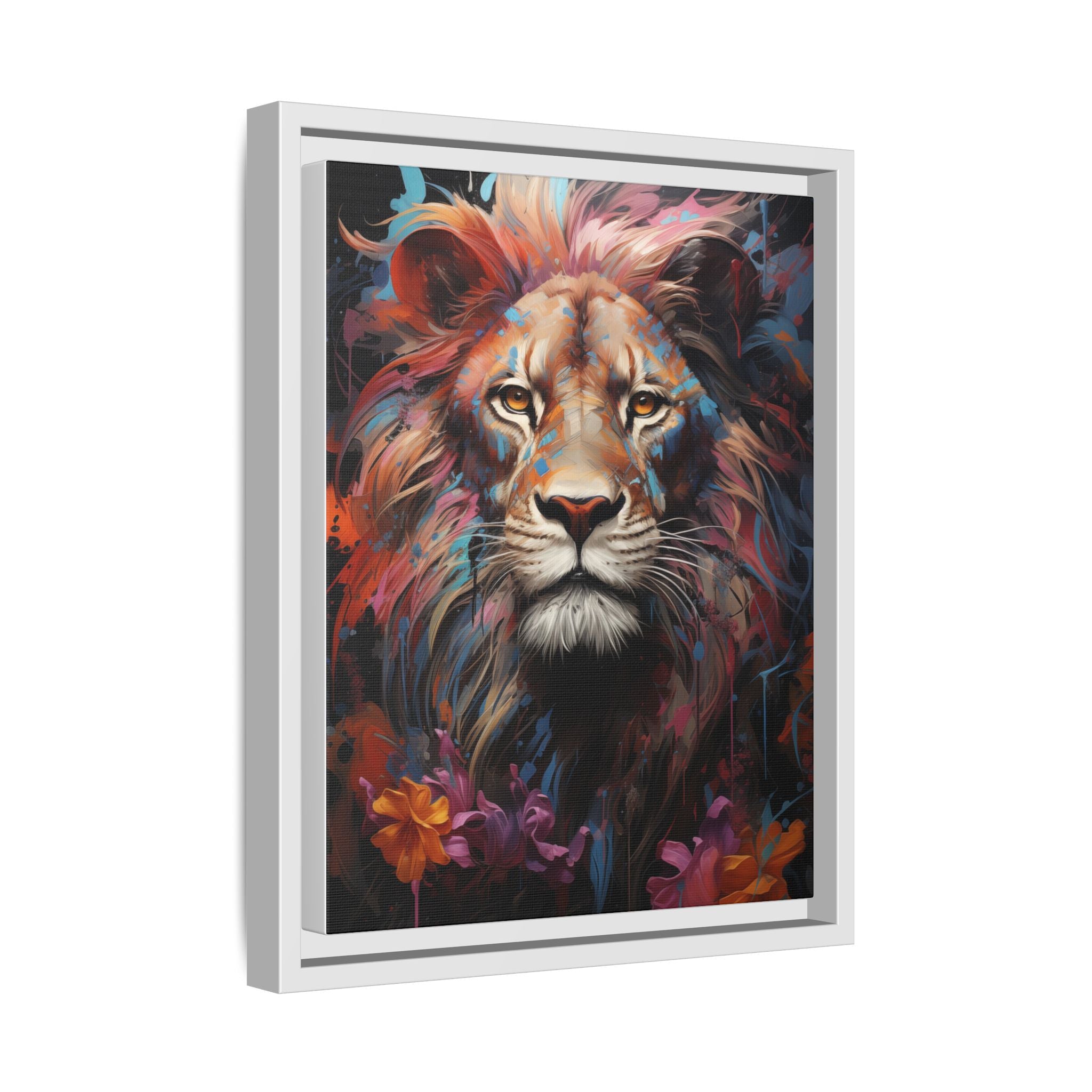 Majestic Jungle King – Abstract Color Splash Canvas