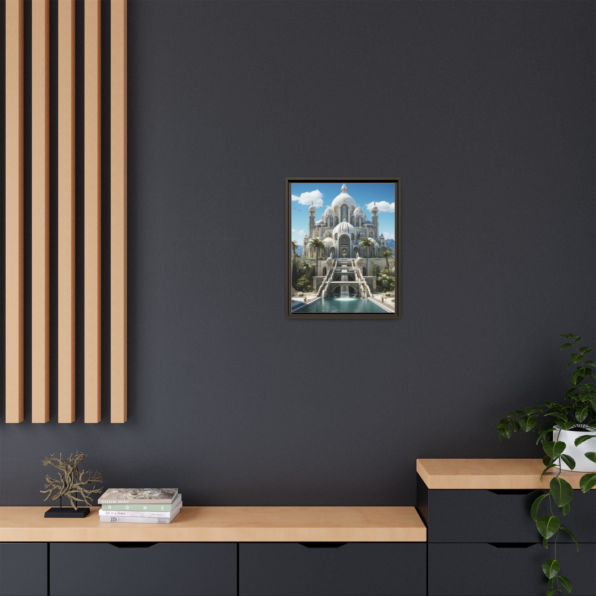 Stairway to Splendor – Fantasy Palace Framed Wall Art