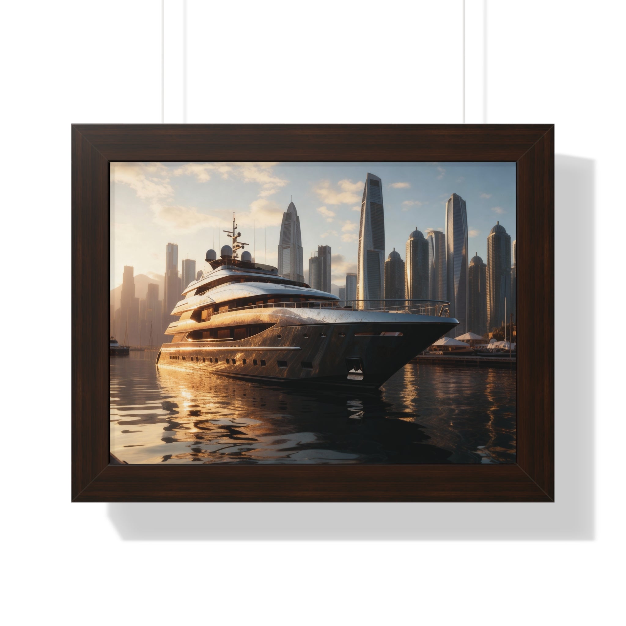 Sunset Reflections – Framed Nautical Wall Art for Luxury Space