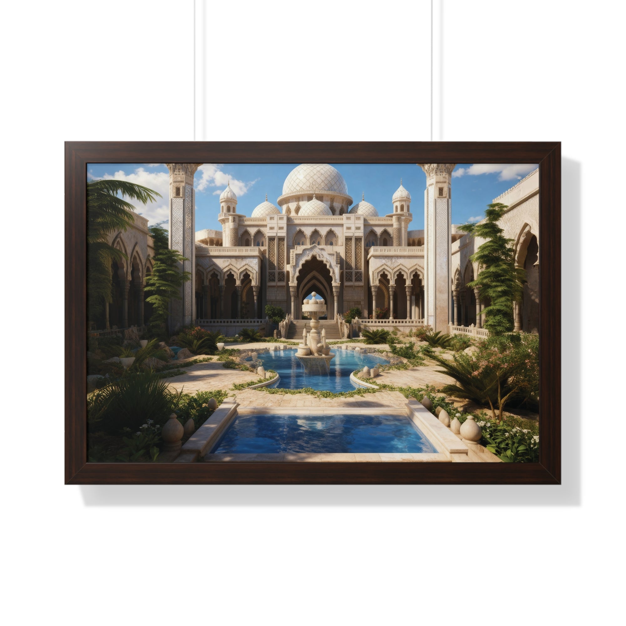 Courtyard of Light – Framed Mosque Architecture Wall Art