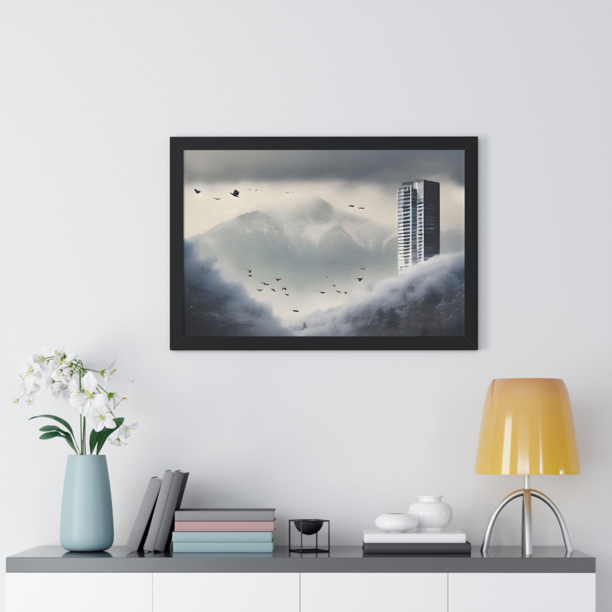 Frozen Heights – Skyscraper in Winter Mountains Wall Decor