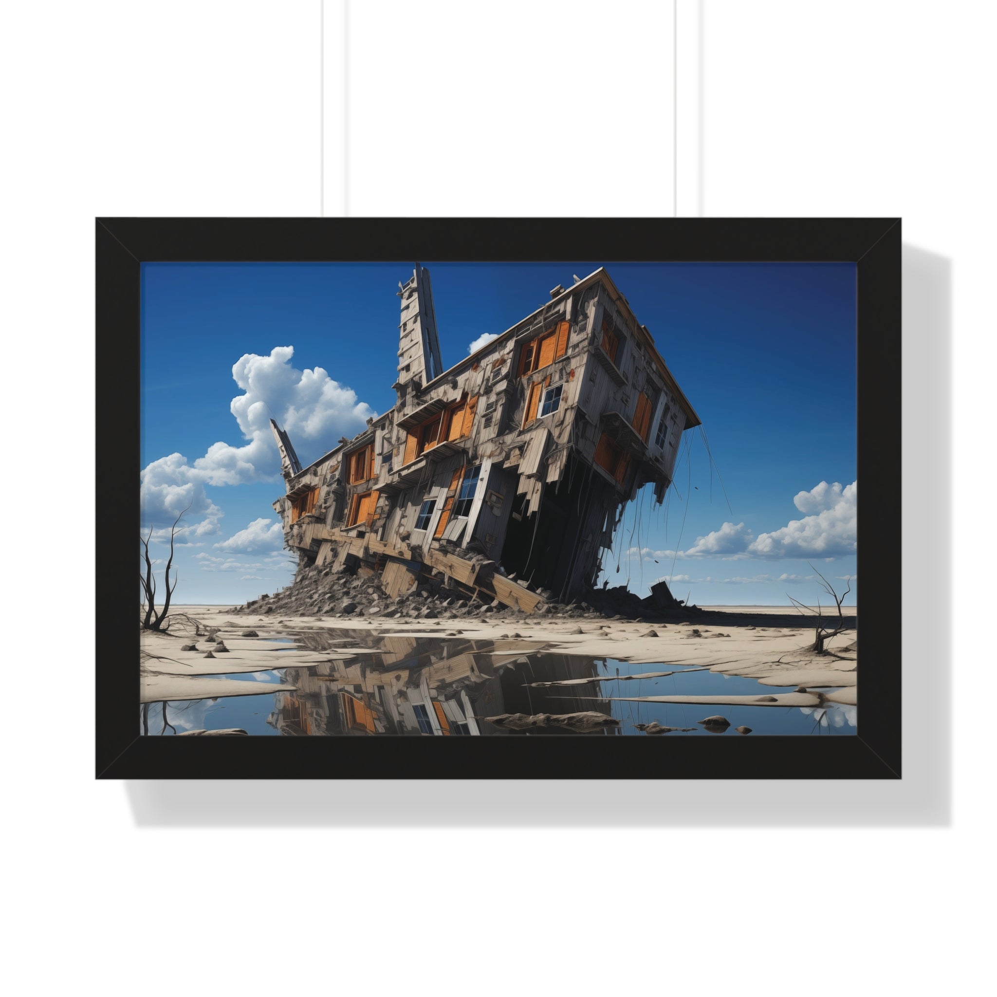 Echoes of Collapse – Surreal Desert Ruins Wall Art
