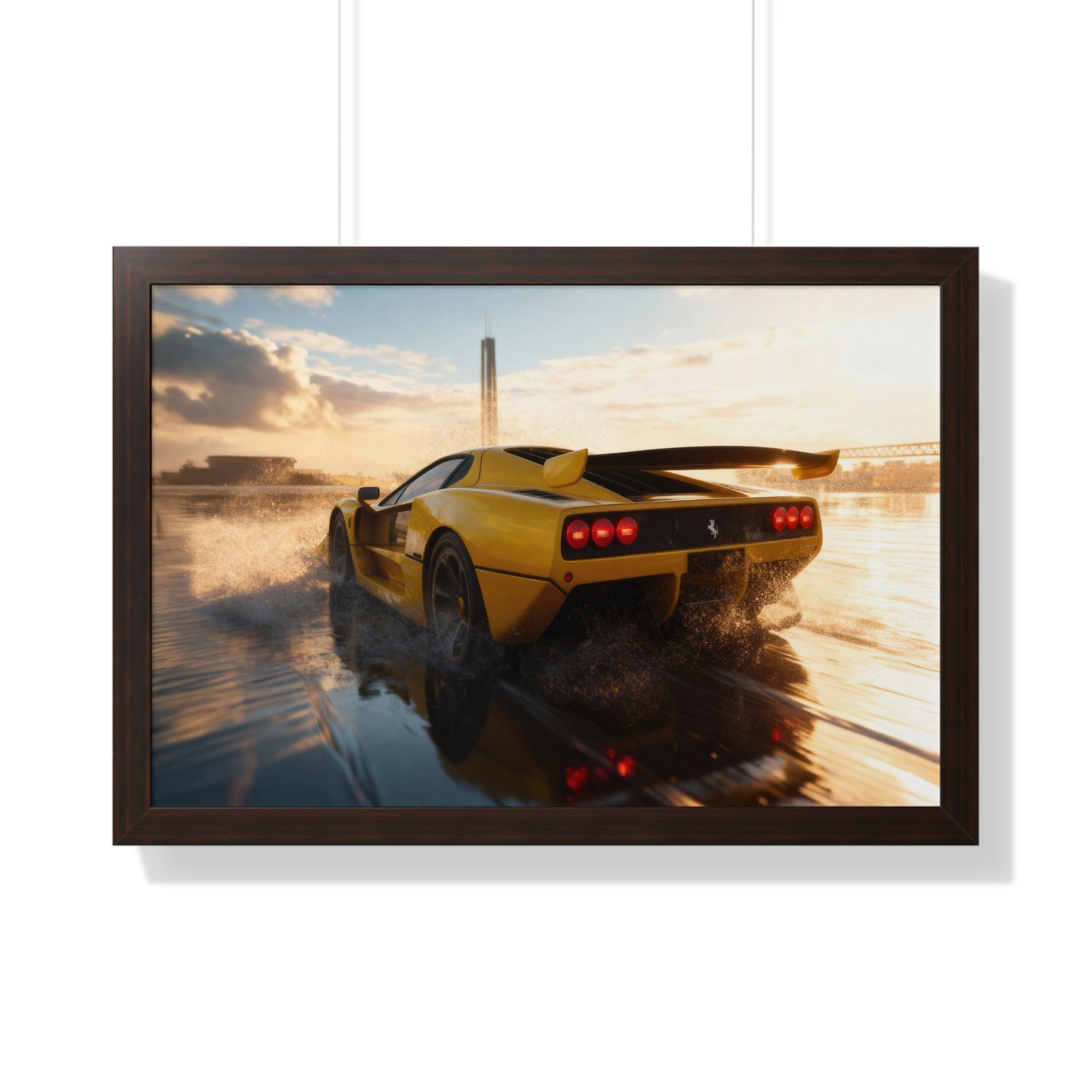 Sunset Ignition The Yellow Ferrari Escape