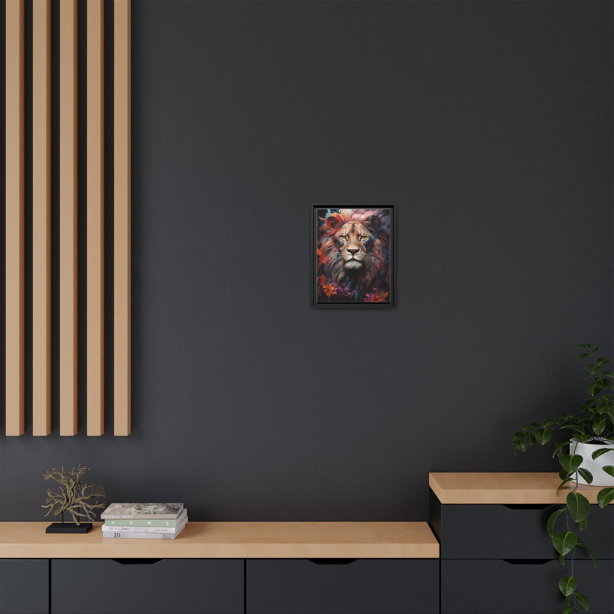 Majestic Jungle King – Abstract Color Splash Canvas