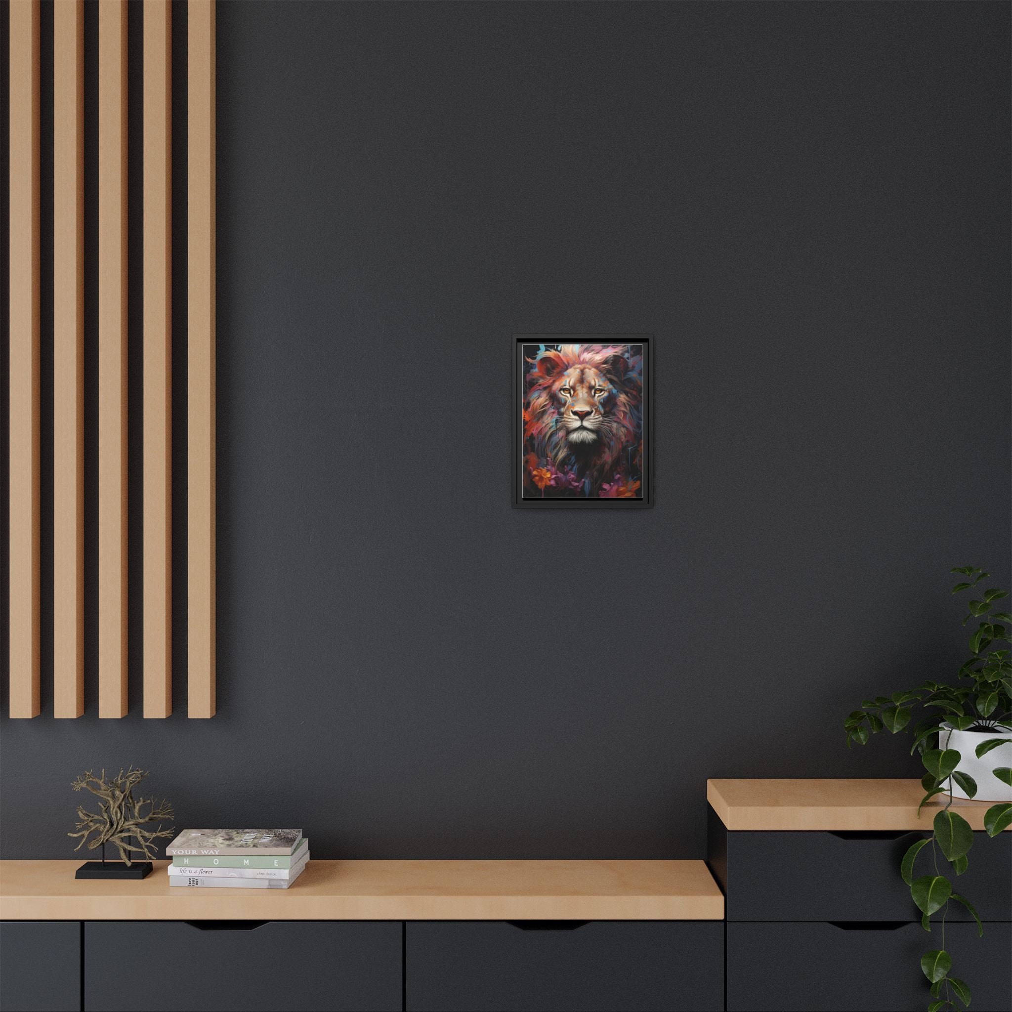 Majestic Jungle King – Abstract Color Splash Canvas