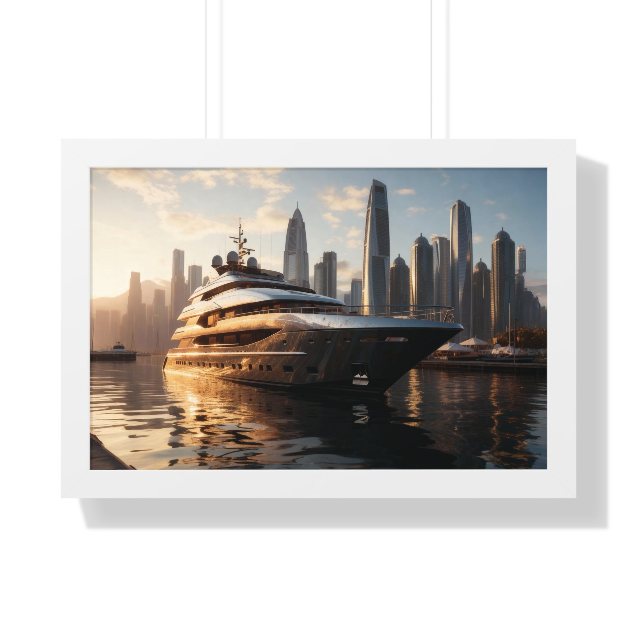 Sunset Reflections – Framed Nautical Wall Art for Luxury Space