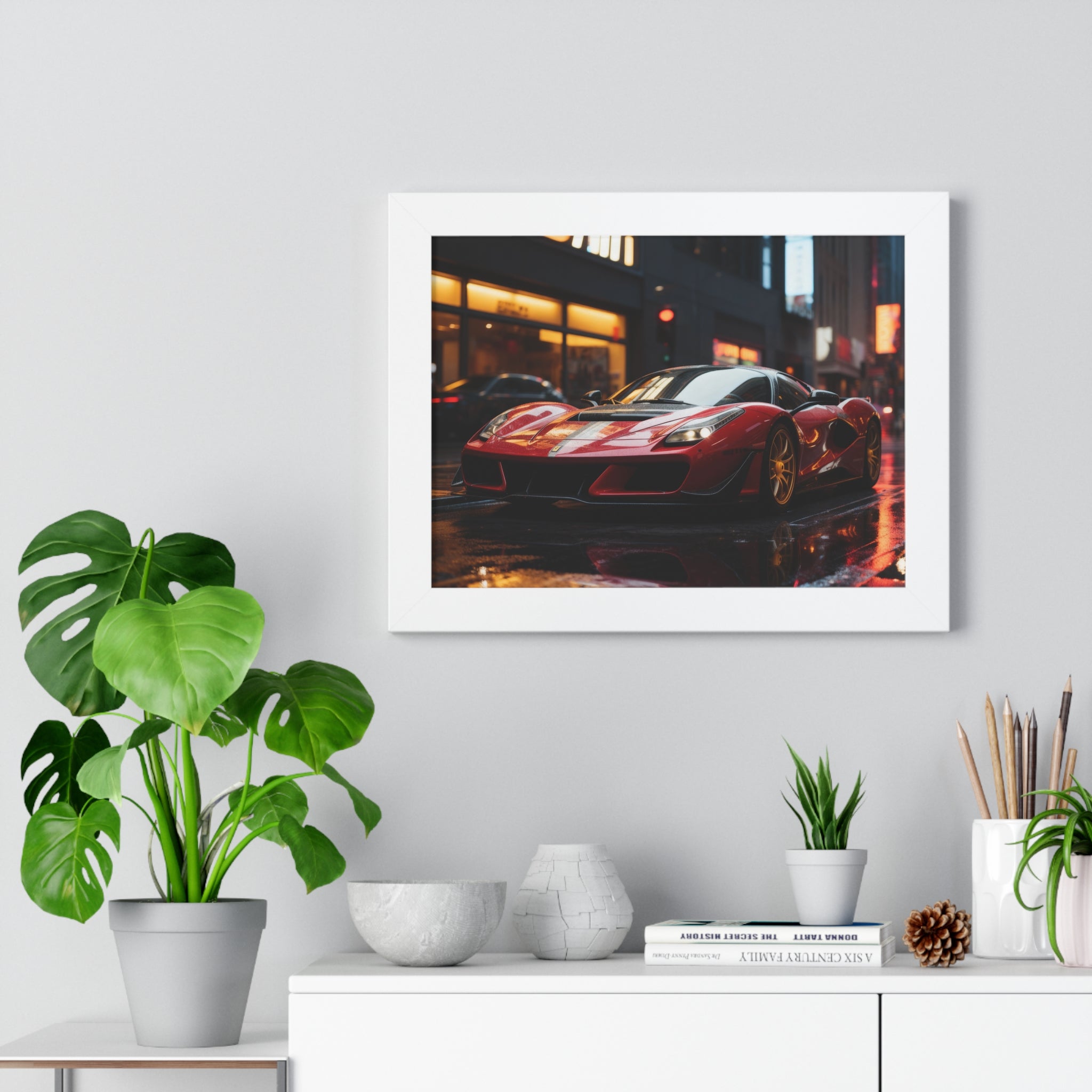 Ferrari F50 “Midnight Rain” Supercar Wall Art