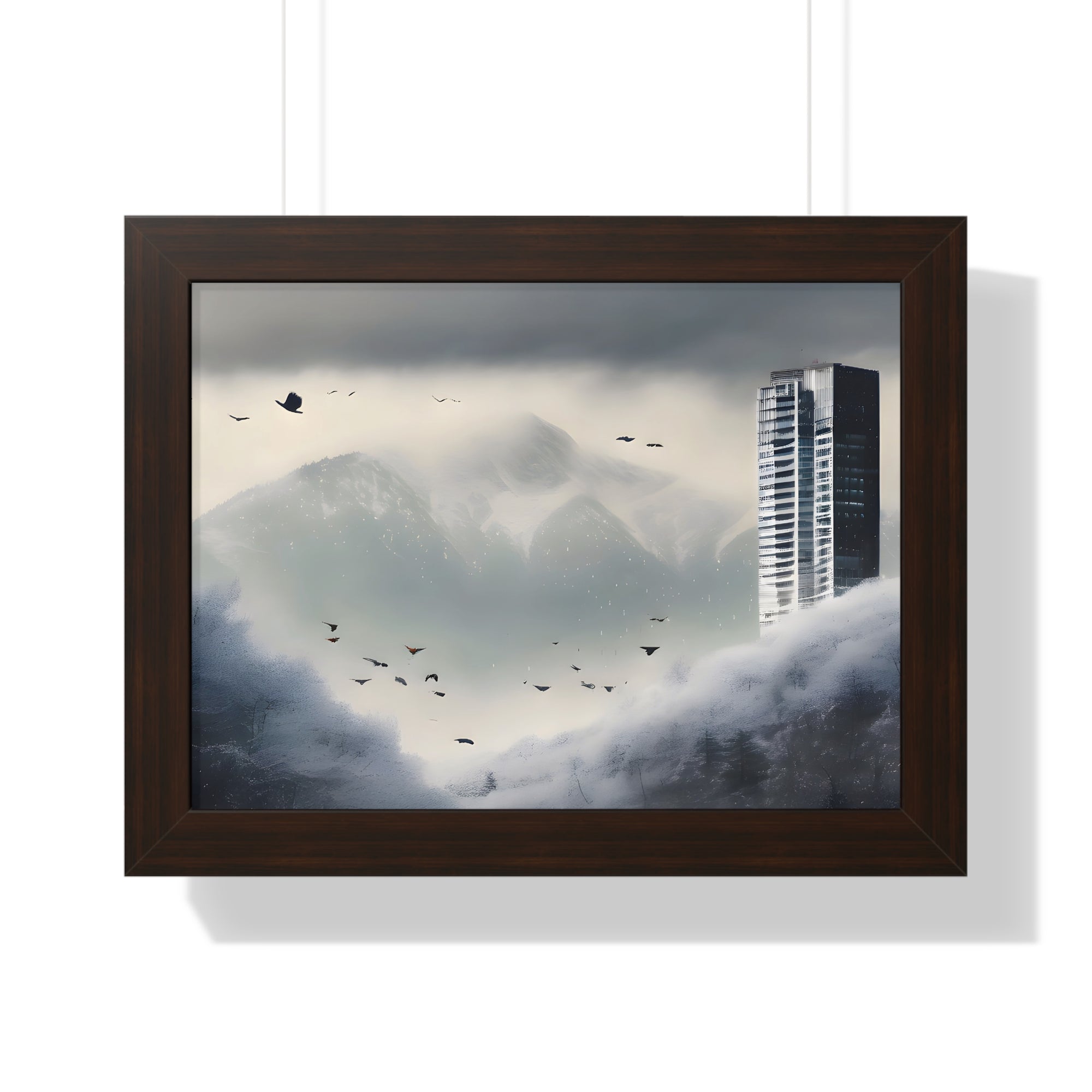Frozen Heights – Skyscraper in Winter Mountains Wall Decor
