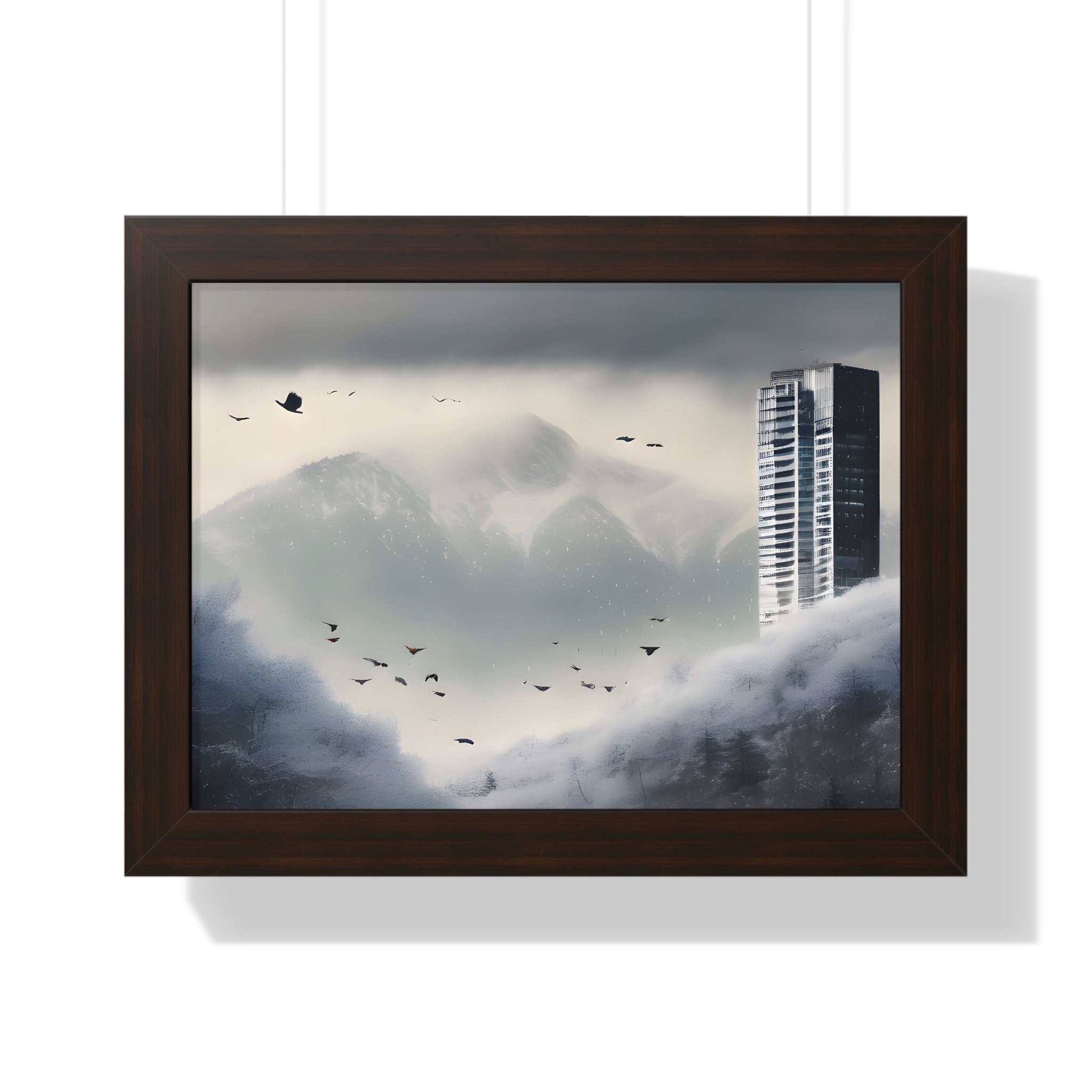 Frozen Heights – Skyscraper in Winter Mountains Wall Decor