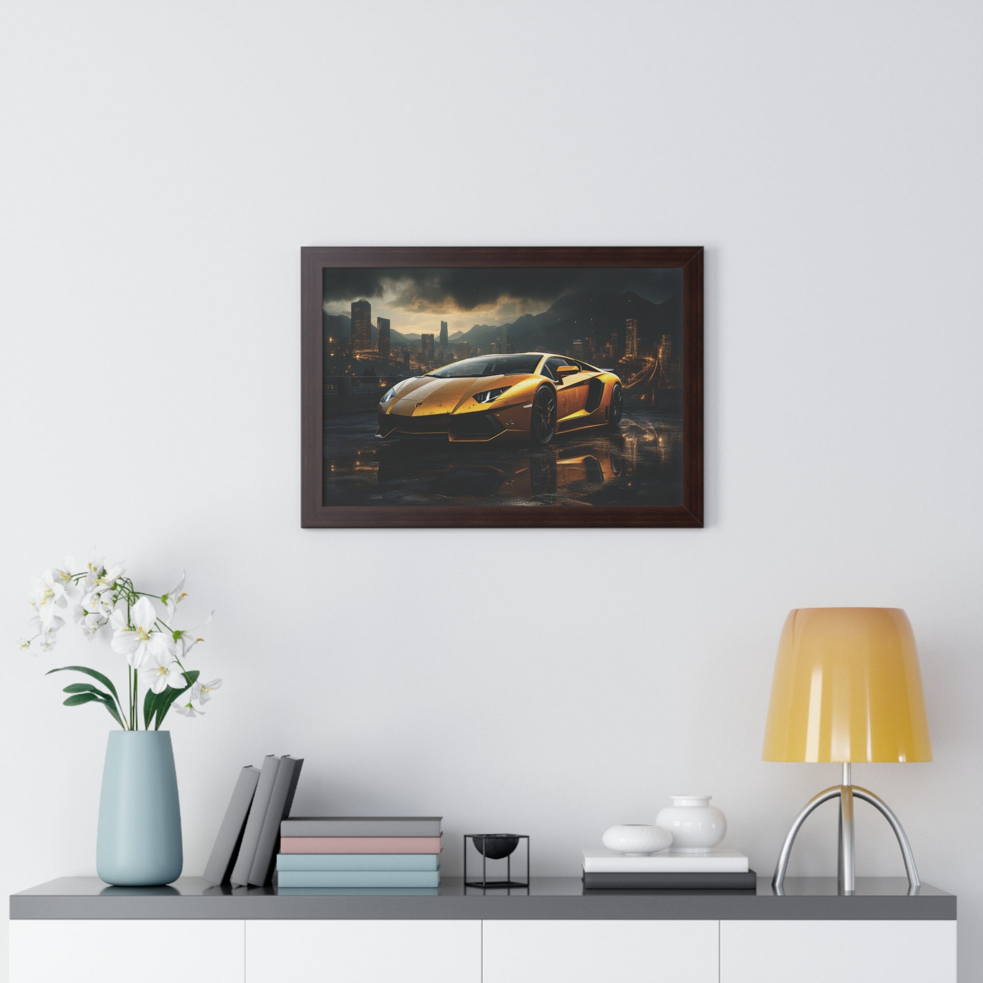 Lamborghini Aventador – Set in a City Mountain Backdrop