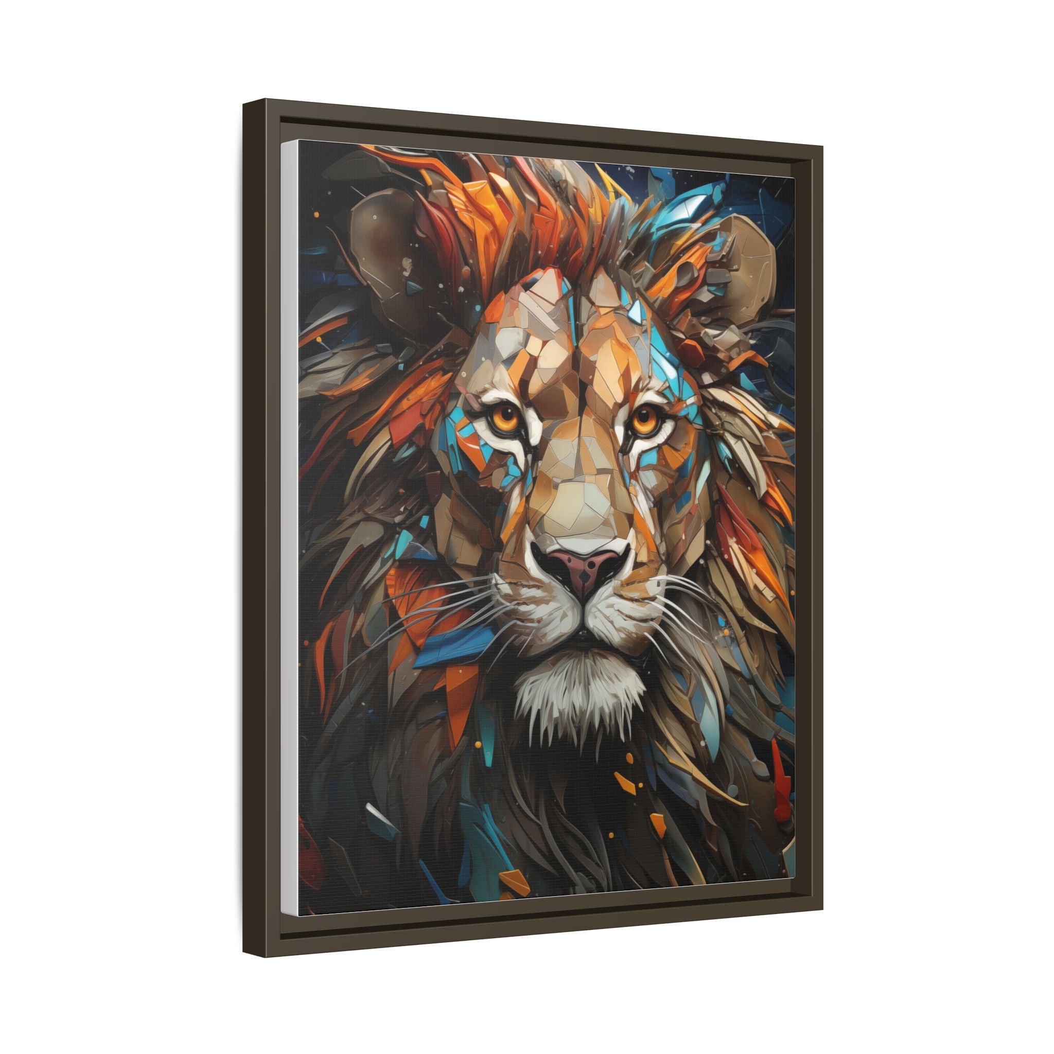 Color Splash Lion Face Canvas