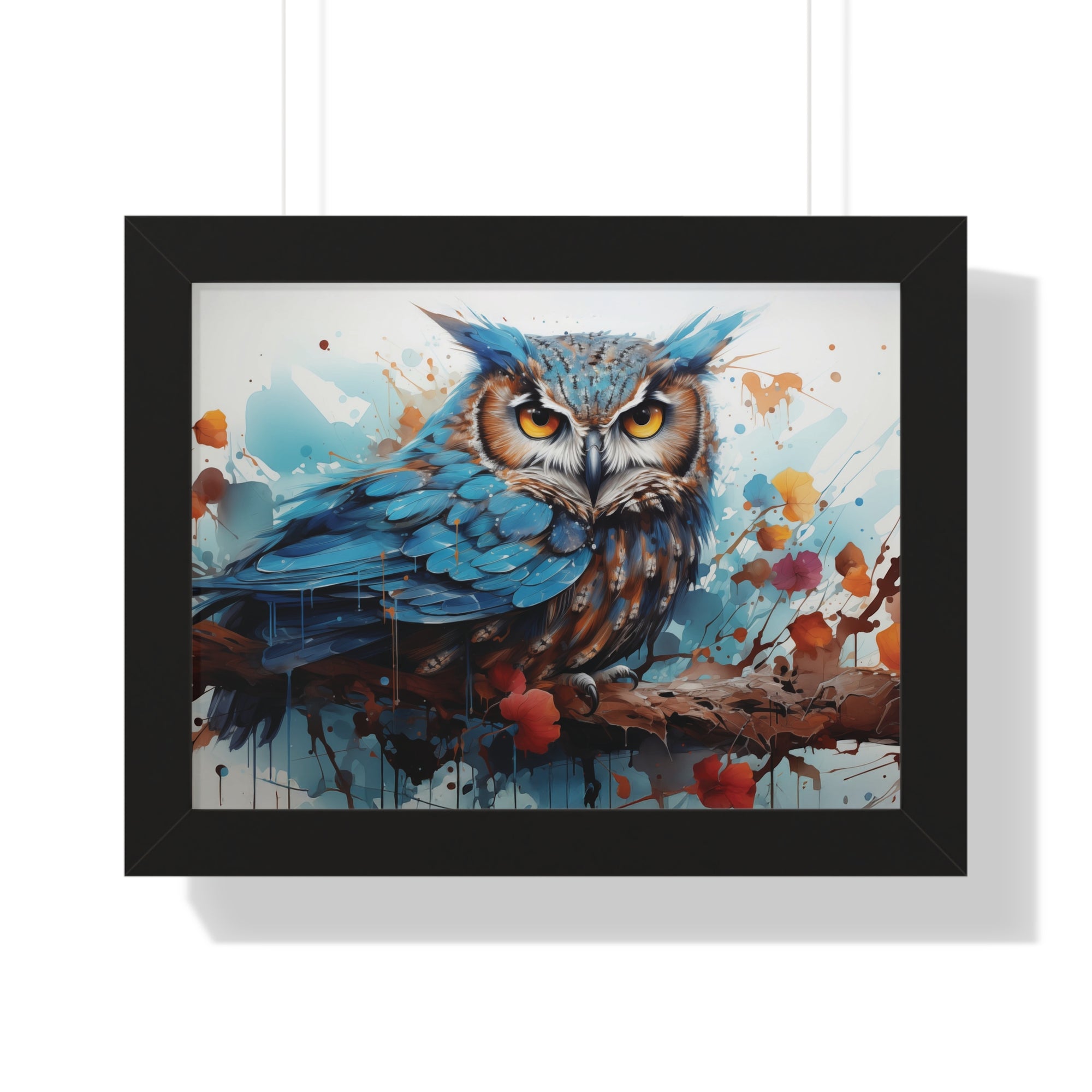 Midnight Majesty — Blue Owl Abstract Wall Art 🦉