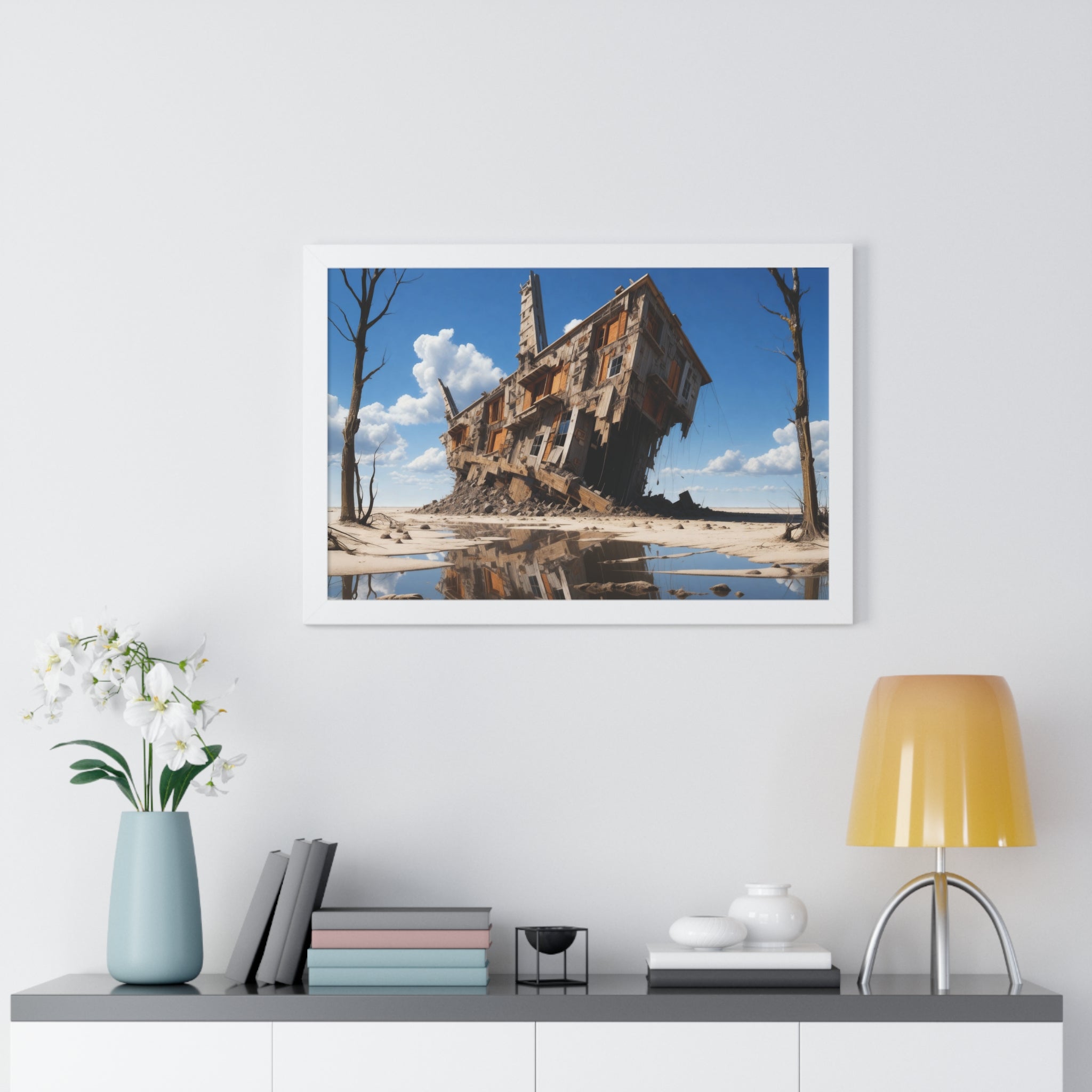 Echoes of Collapse – Surreal Desert Ruins Wall Art