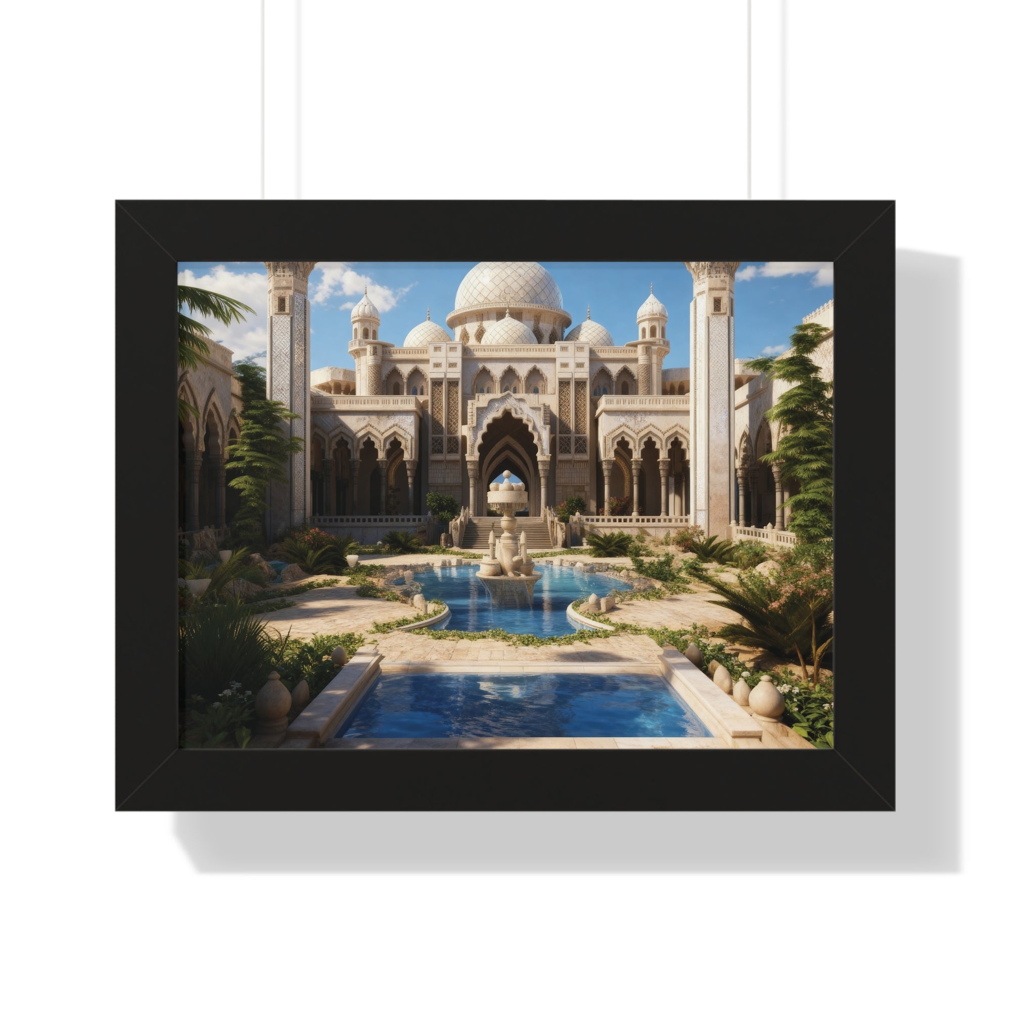 Courtyard of Light – Framed Mosque Architecture Wall Art