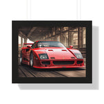 Ferrari F50 Wall Decor – Red Icon Framed in Horizontal Format