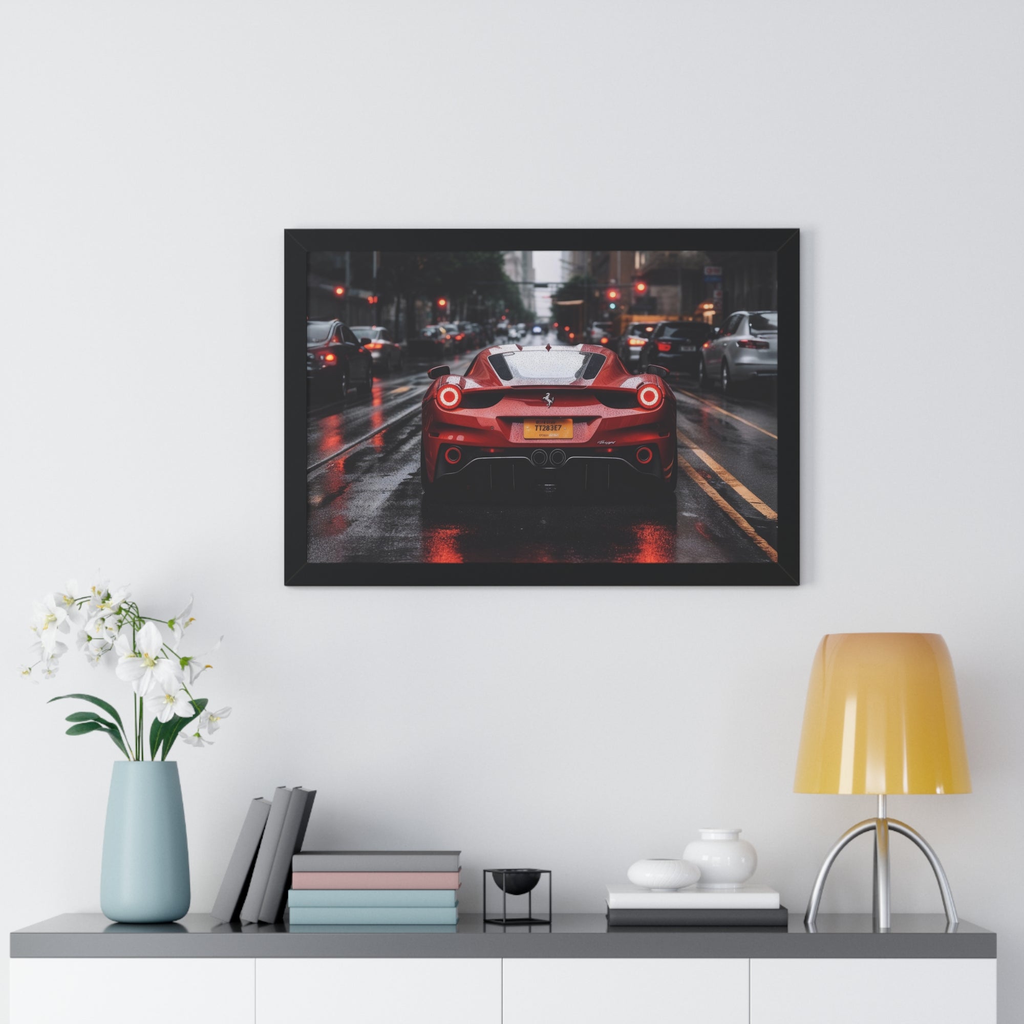 Ferrari F50- on City Streets with Rain