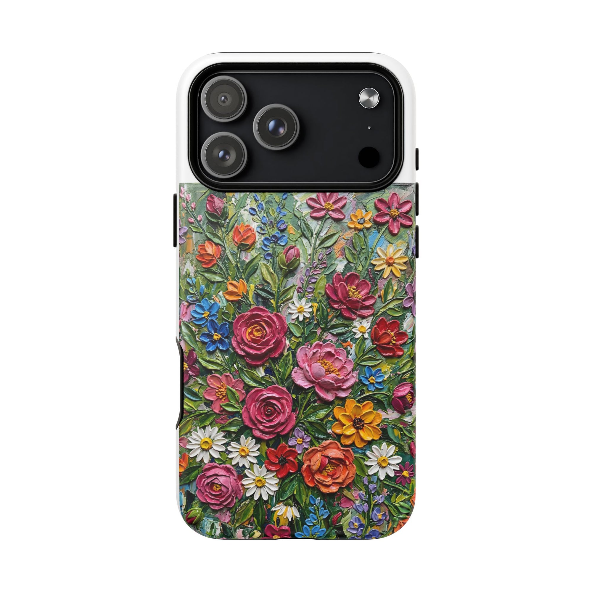Painted Textured Style Floral Garden iPhone Case (MagSafe®)
