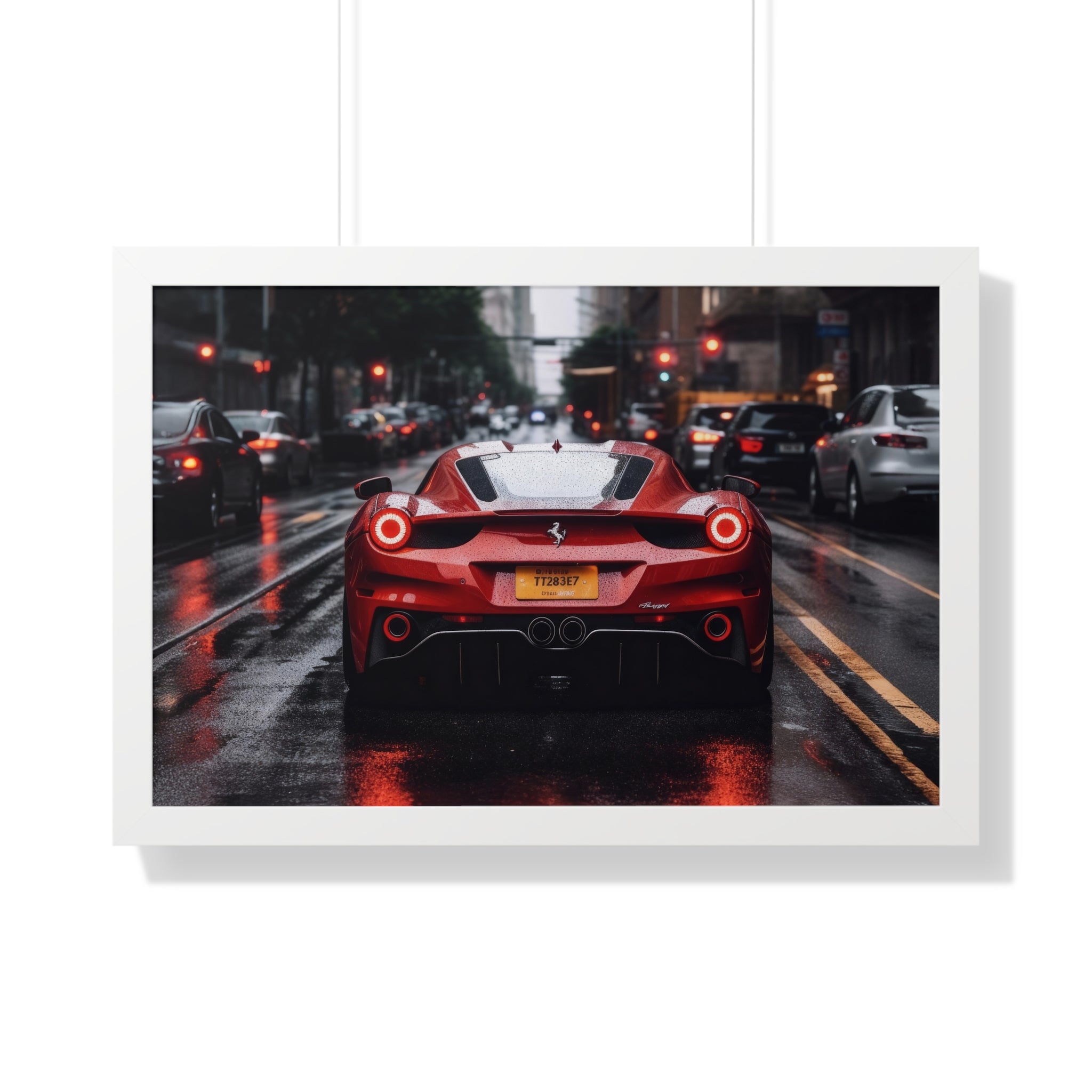 Ferrari F50- on City Streets with Rain