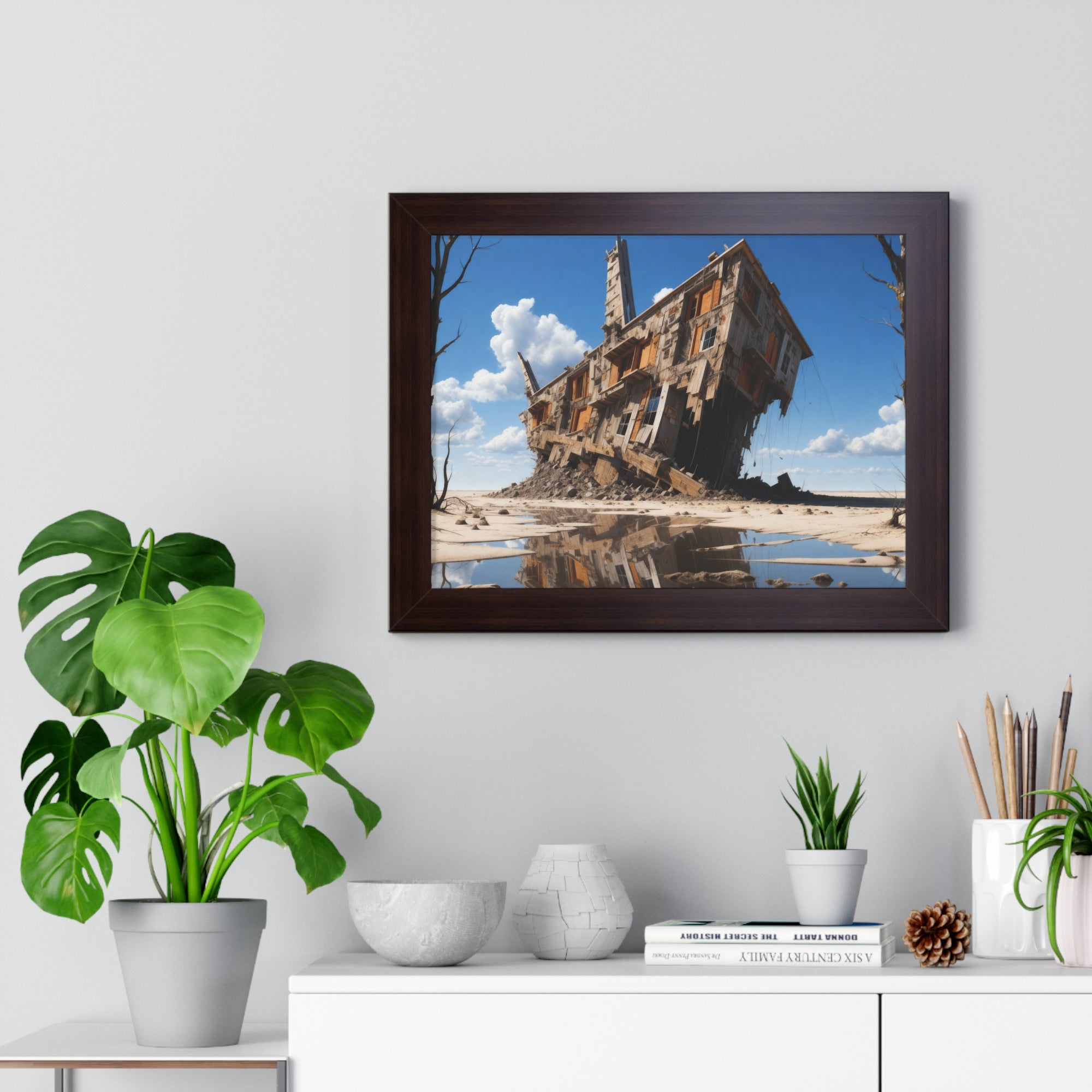 Echoes of Collapse – Surreal Desert Ruins Wall Art